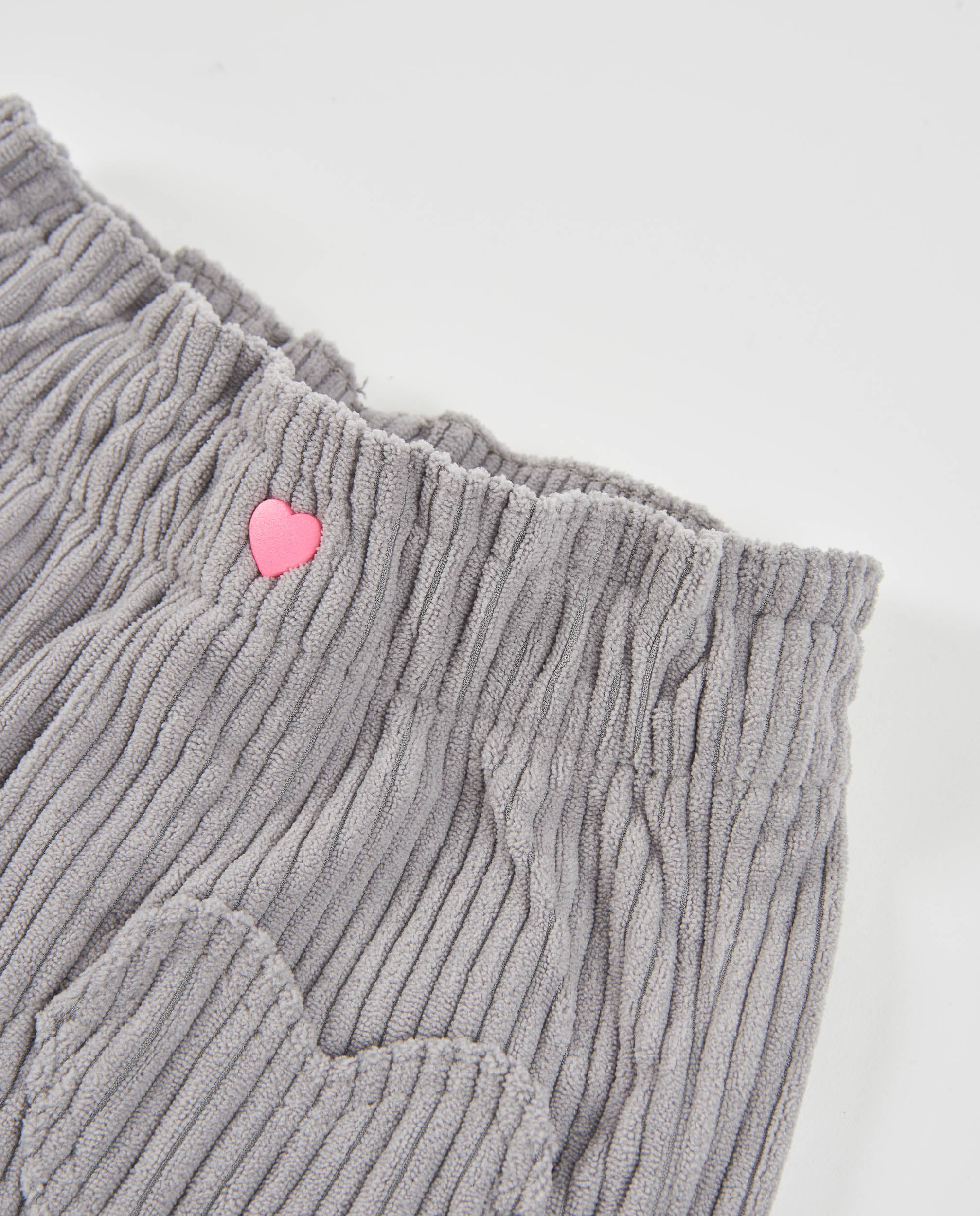 TucTuc Pantaloni pantalone bambina velluto grigio cuori