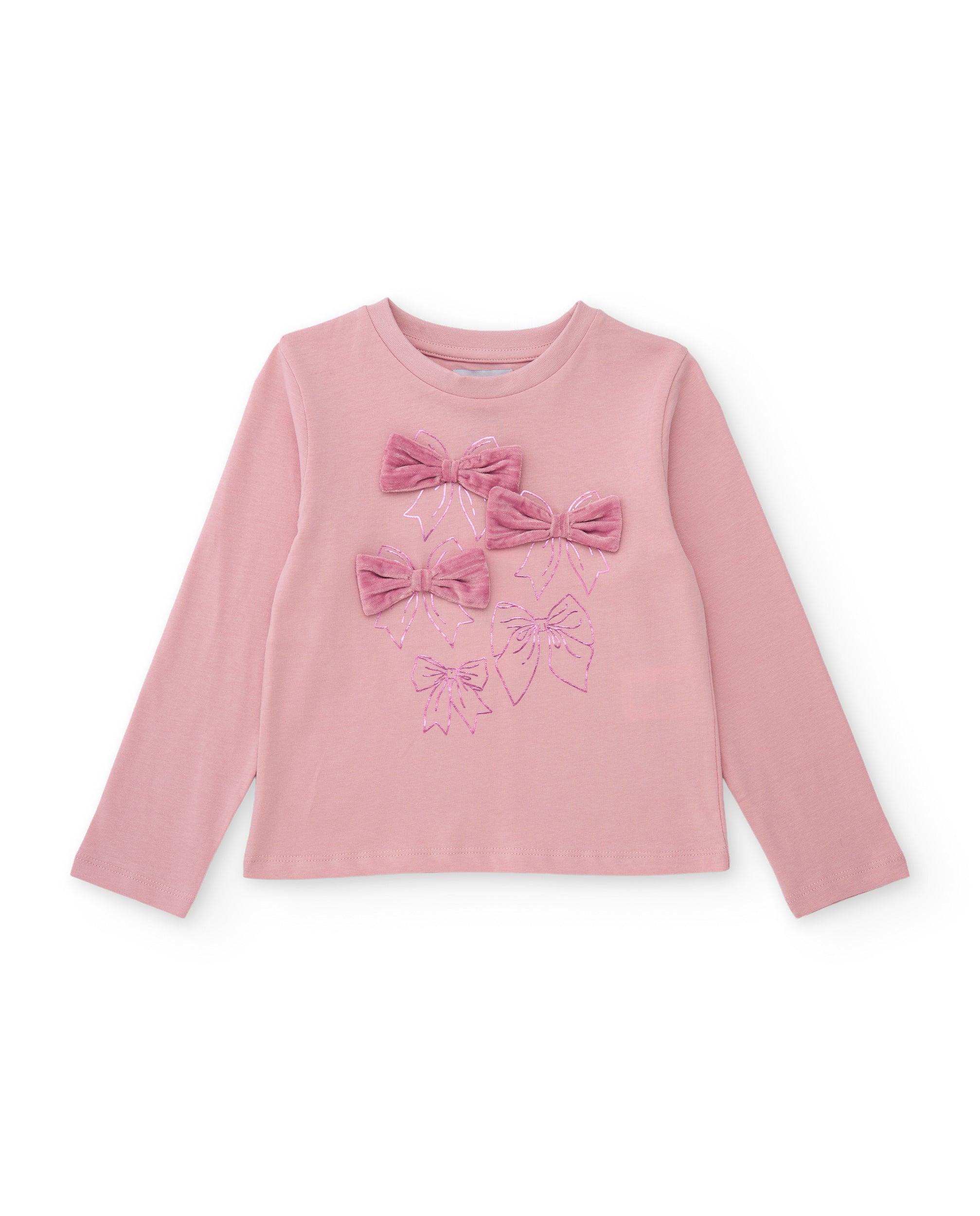 TucTuc Magliette maglietta bambina rosa fiocchi maniche lunghe 8A