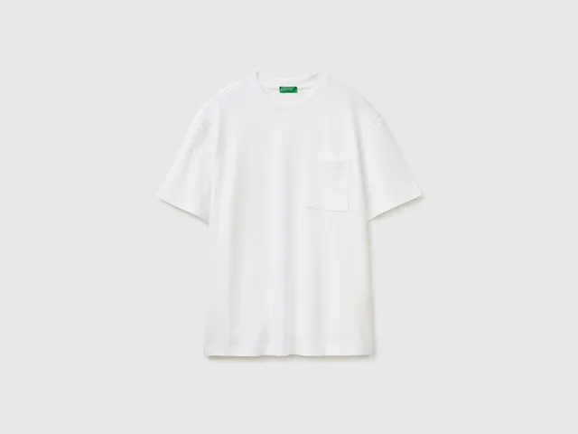 United Colors of Benetton t-shirt taschino maglietta cotone bio