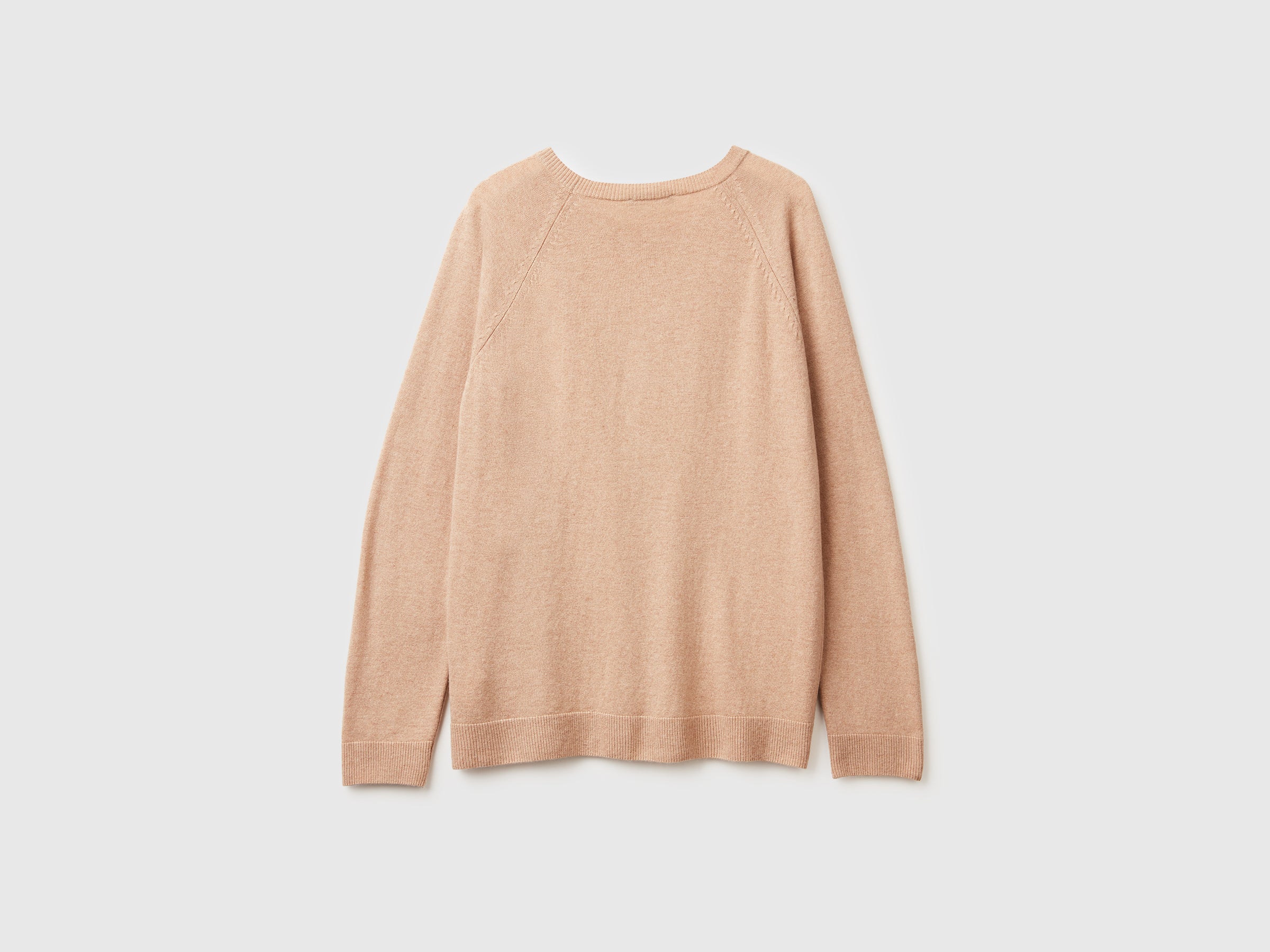 United Colors of Benetton Beige Girocollo Maglione Cashmere M
