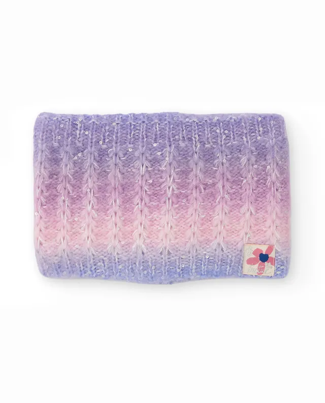 TucTuc Accessori Scaldacollo bambina rosa sfumato paillettes