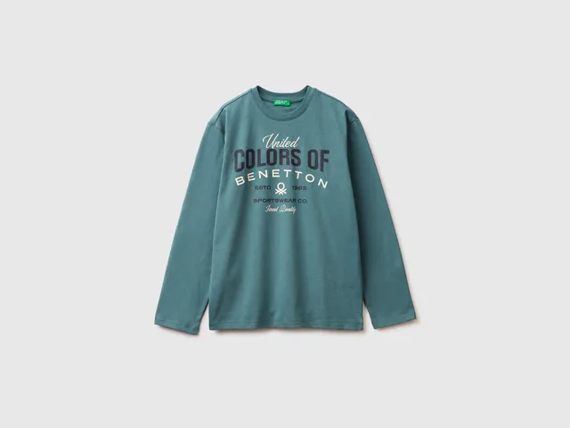 United Colors of Benetton t-shirt cotone bio manica lunga L