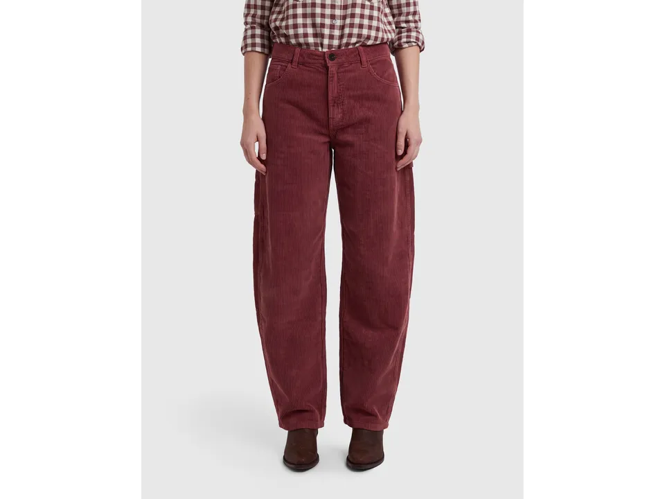 United Colors of Benetton Pantaloni 27 velluto cotone barrel