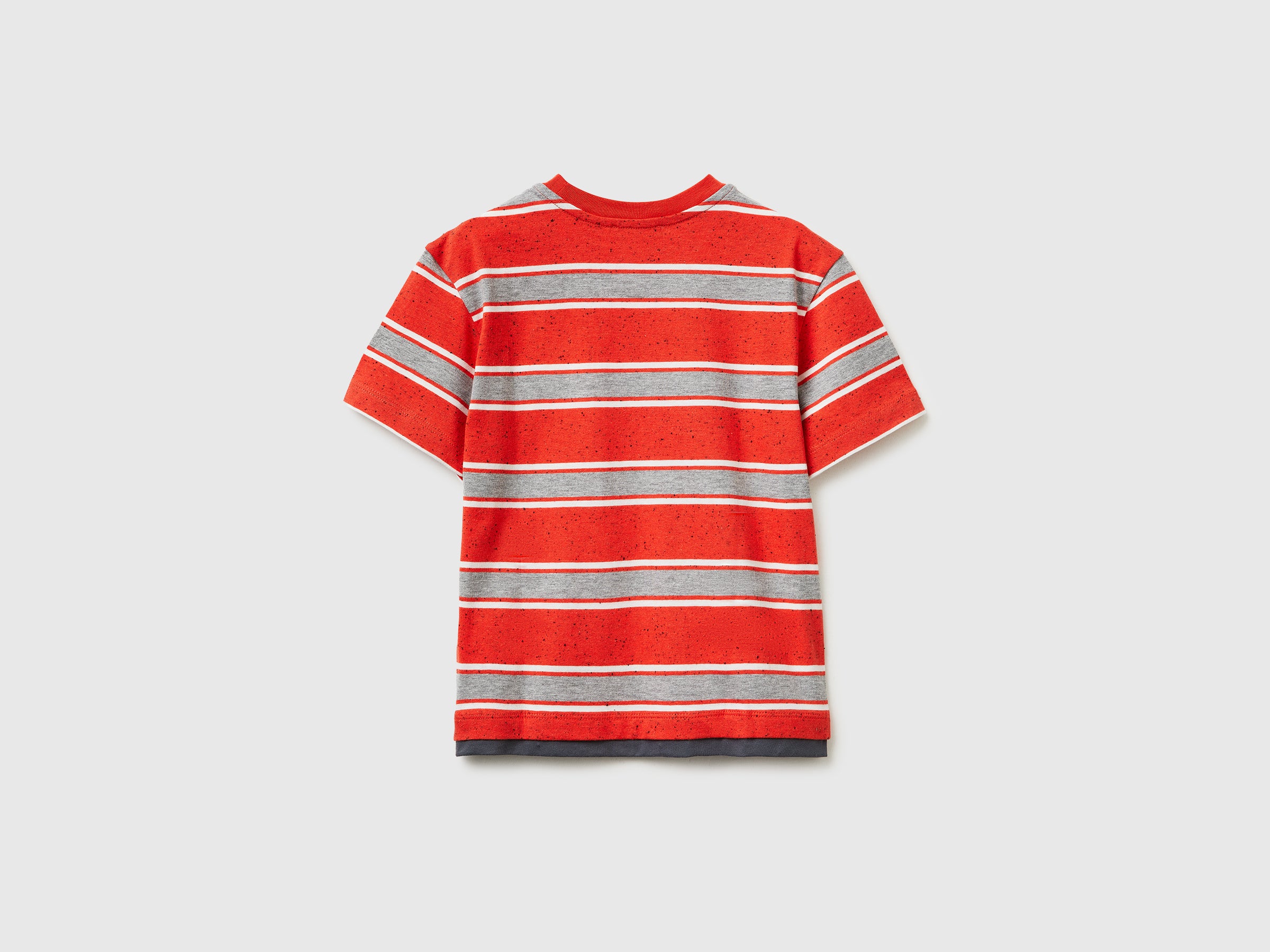United Colors of Benetton T-Shirts Maglietta righe patch 82 cotone