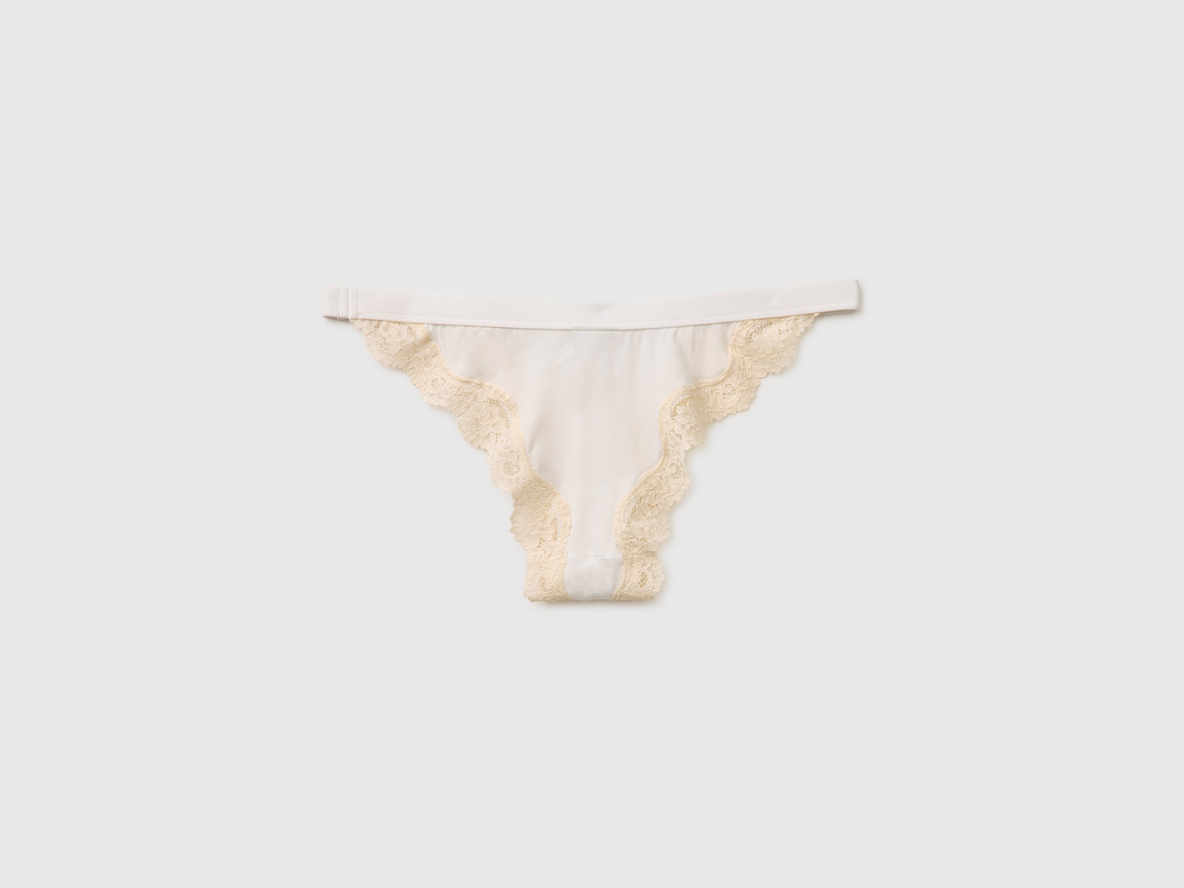 Benetton Low-cut briefs slip pizzo seta taglia S