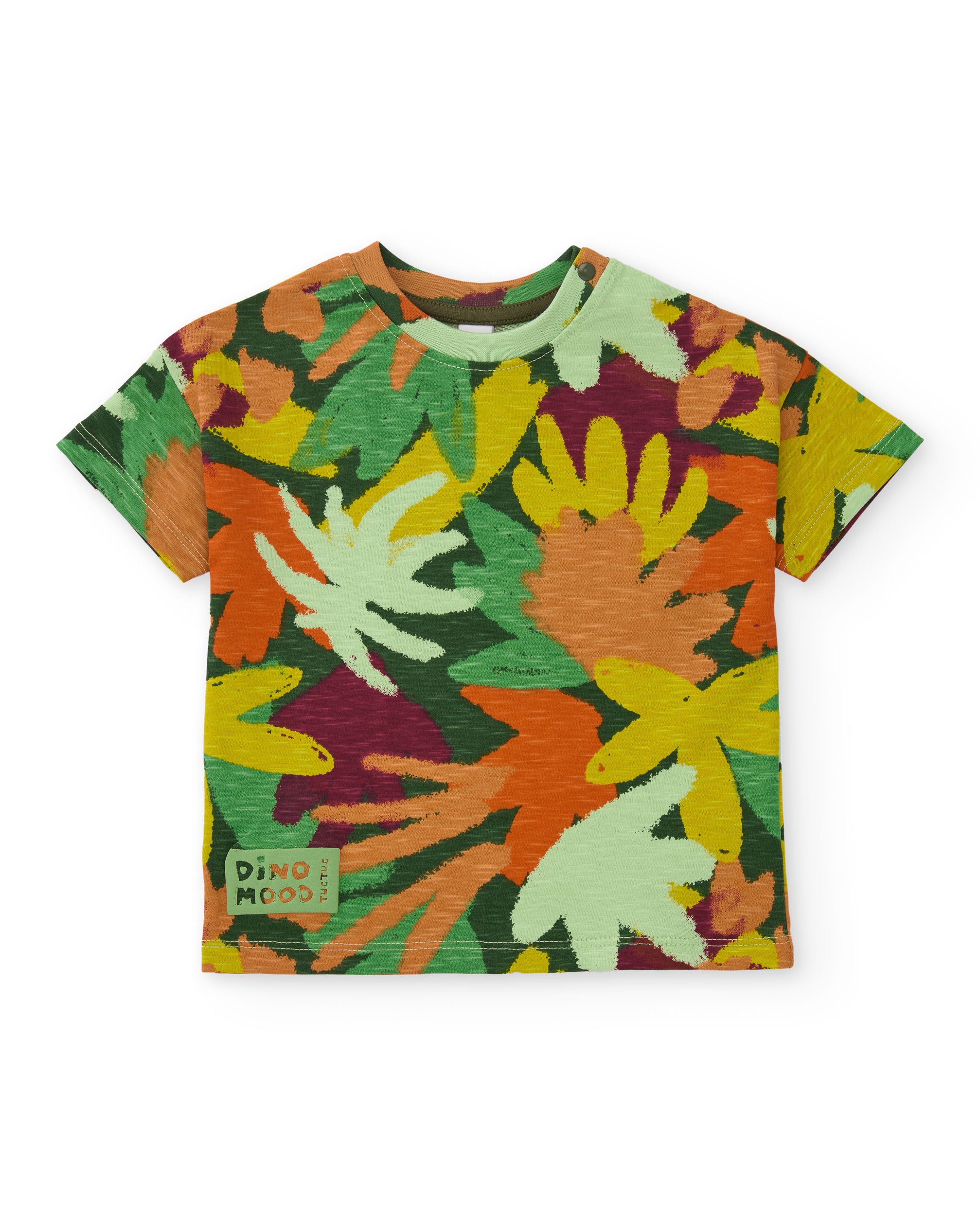 TucTuc Magliette T-shirt Bambino Verde Stampa All-Over Cotone
