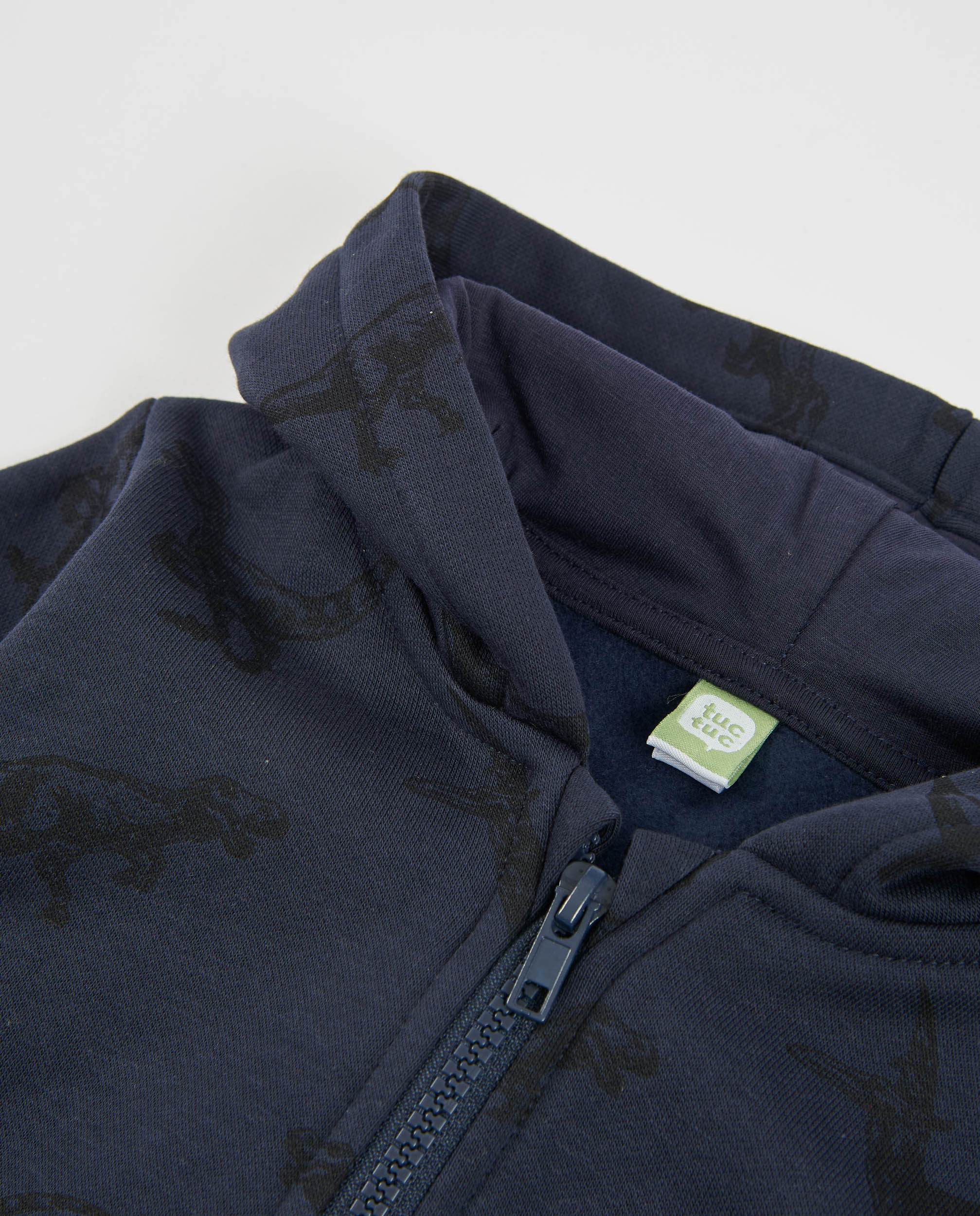 TucTuc Felpe Felpa bambino navy dinosauri cappuccio zip