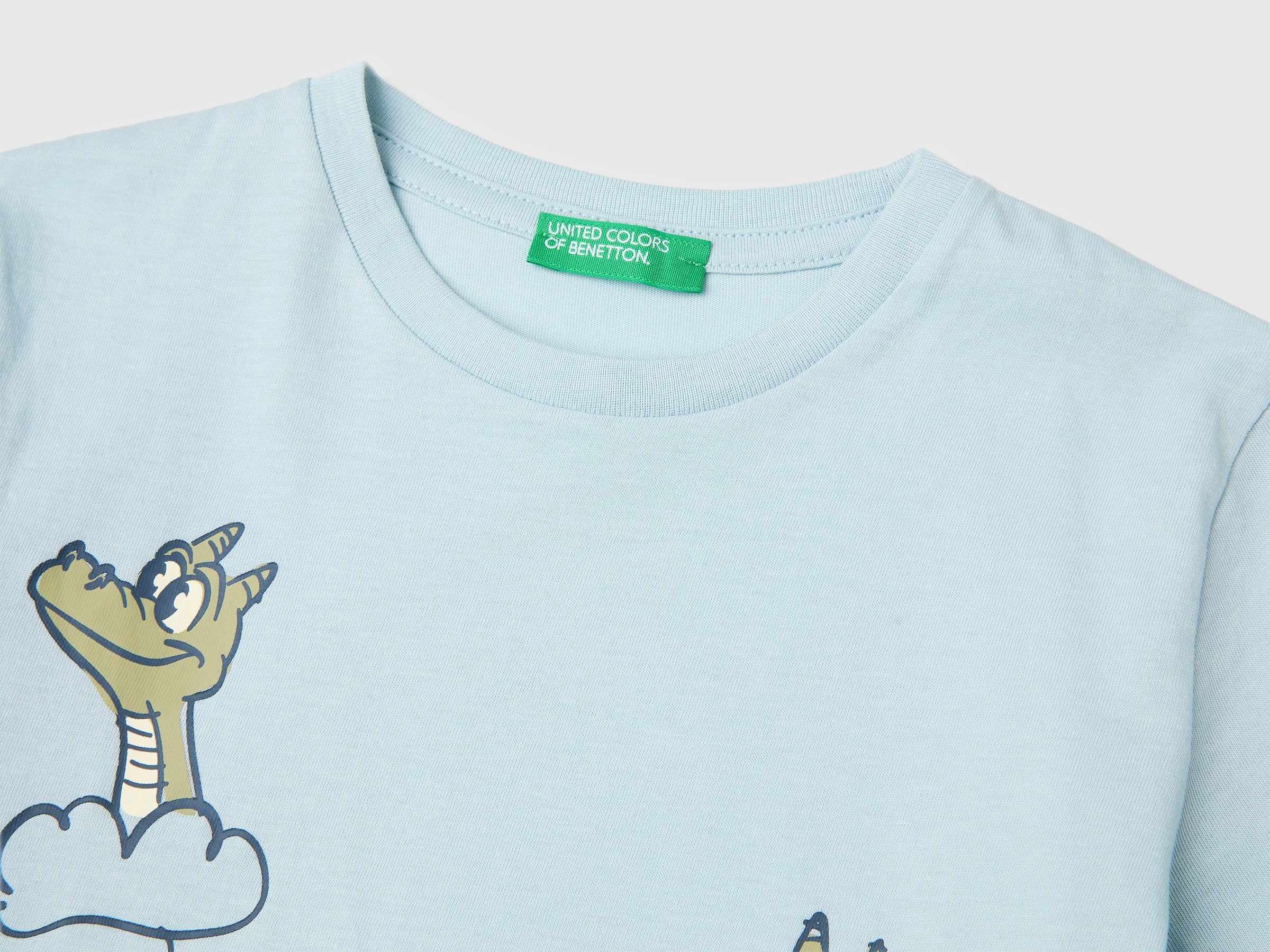 United Colors of Benetton T-shirt Bimbo Stampa Cotone Bio 82-116
