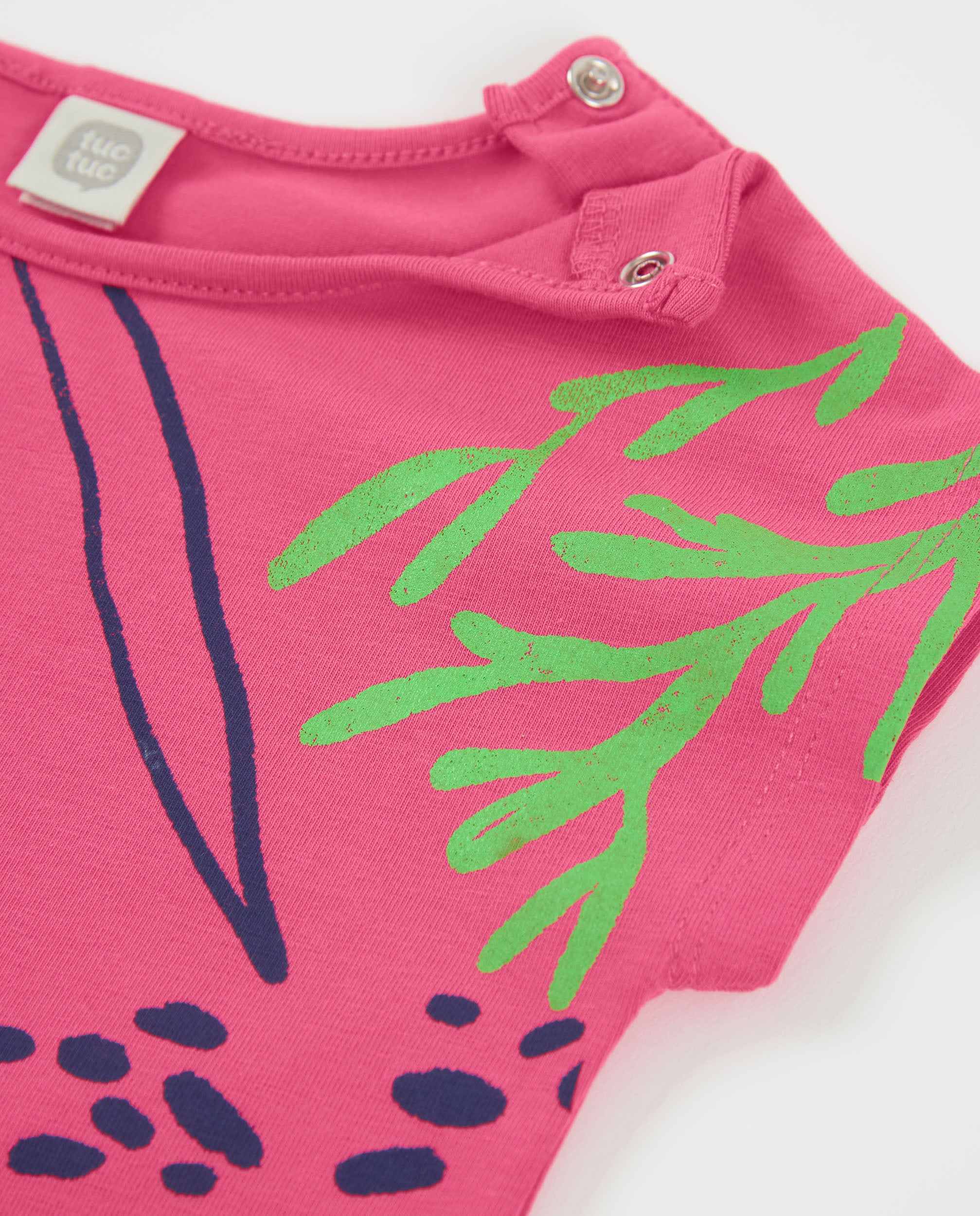 TucTuc Magliette T-Shirt Bambina Rosa Jersey Stampa Marina