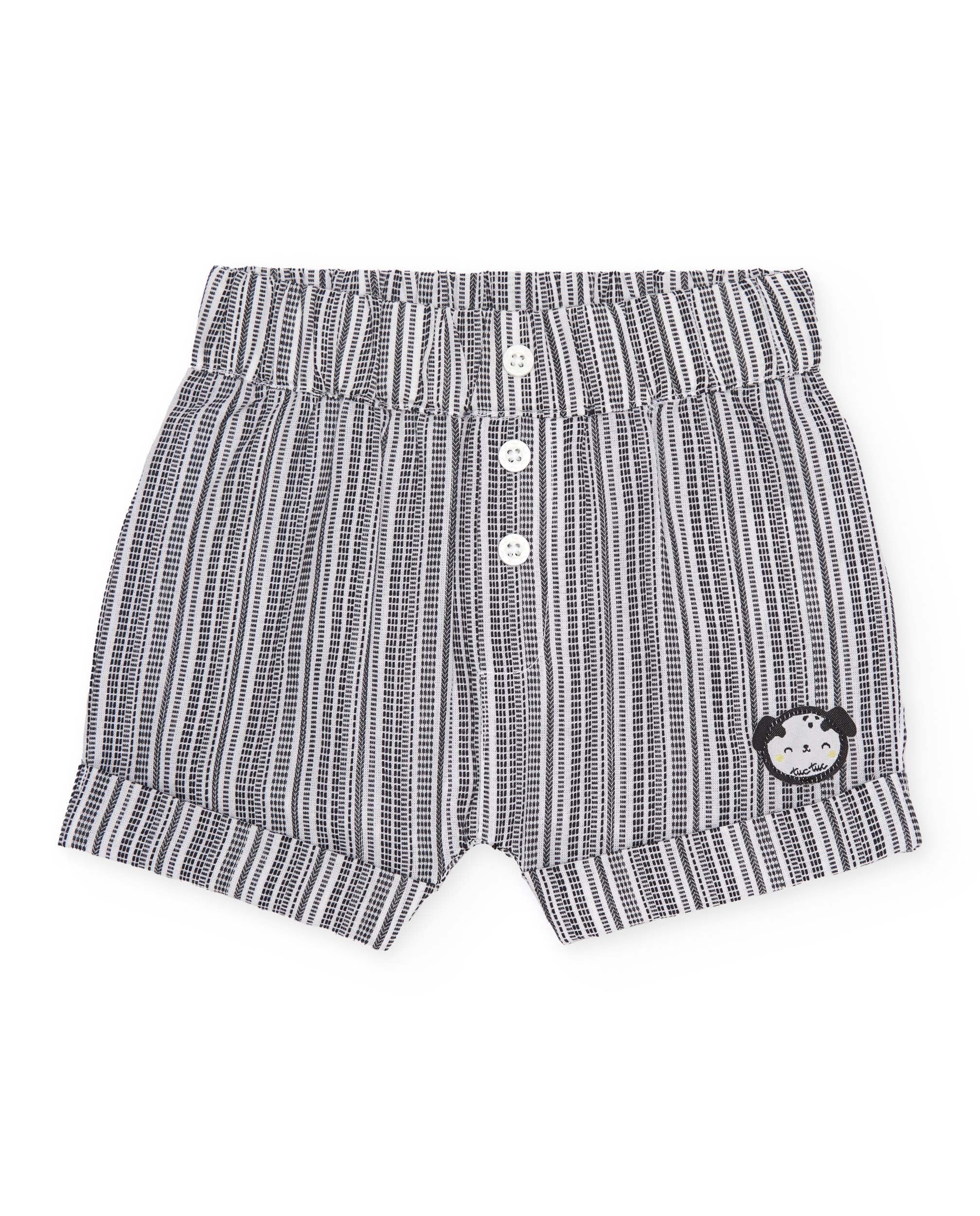 TucTuc Completo neonato bermuda camicia completo bianco righe