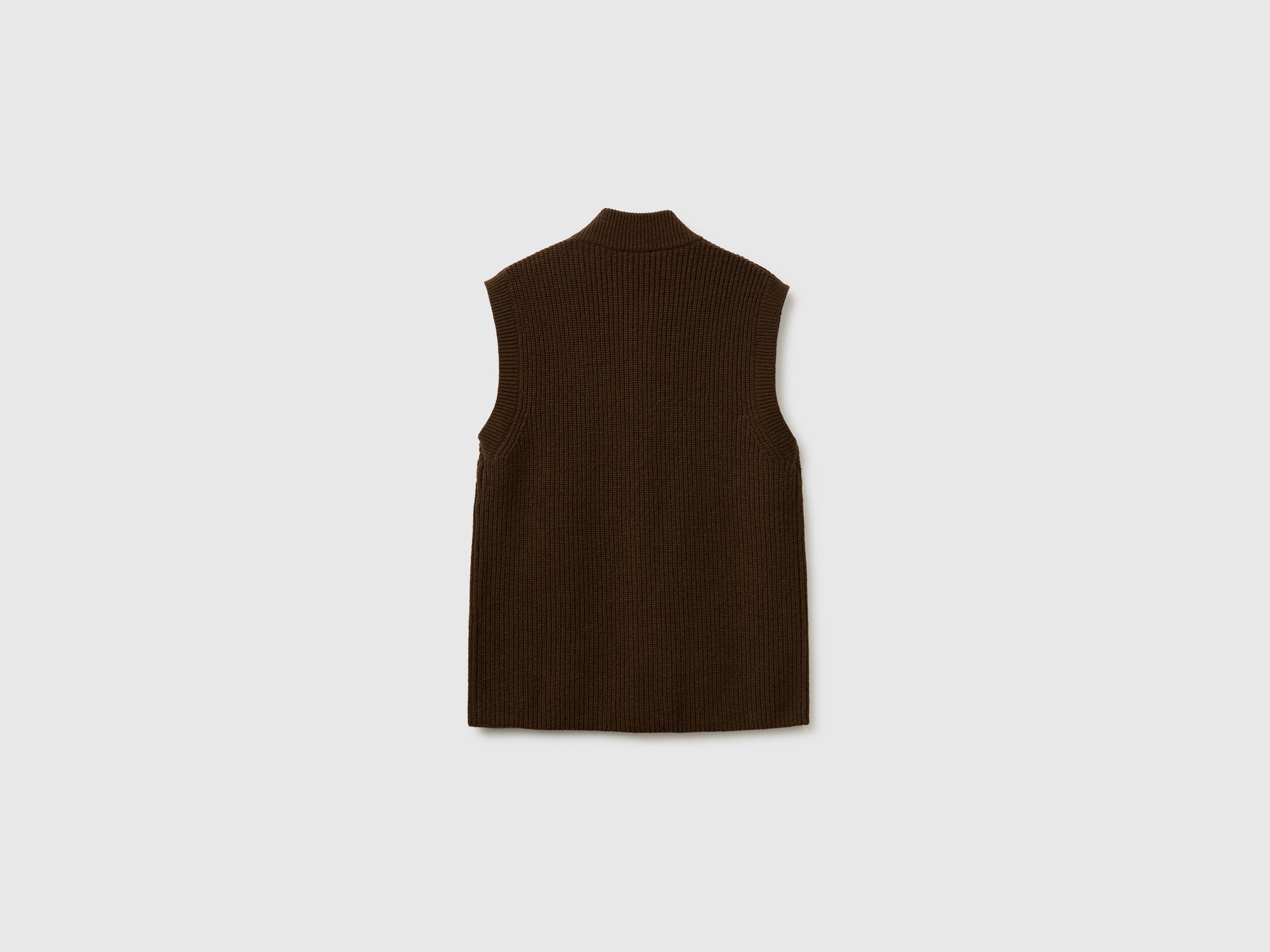 United Colors of Benetton Gilet Lana Abbottonato Collo Bomber