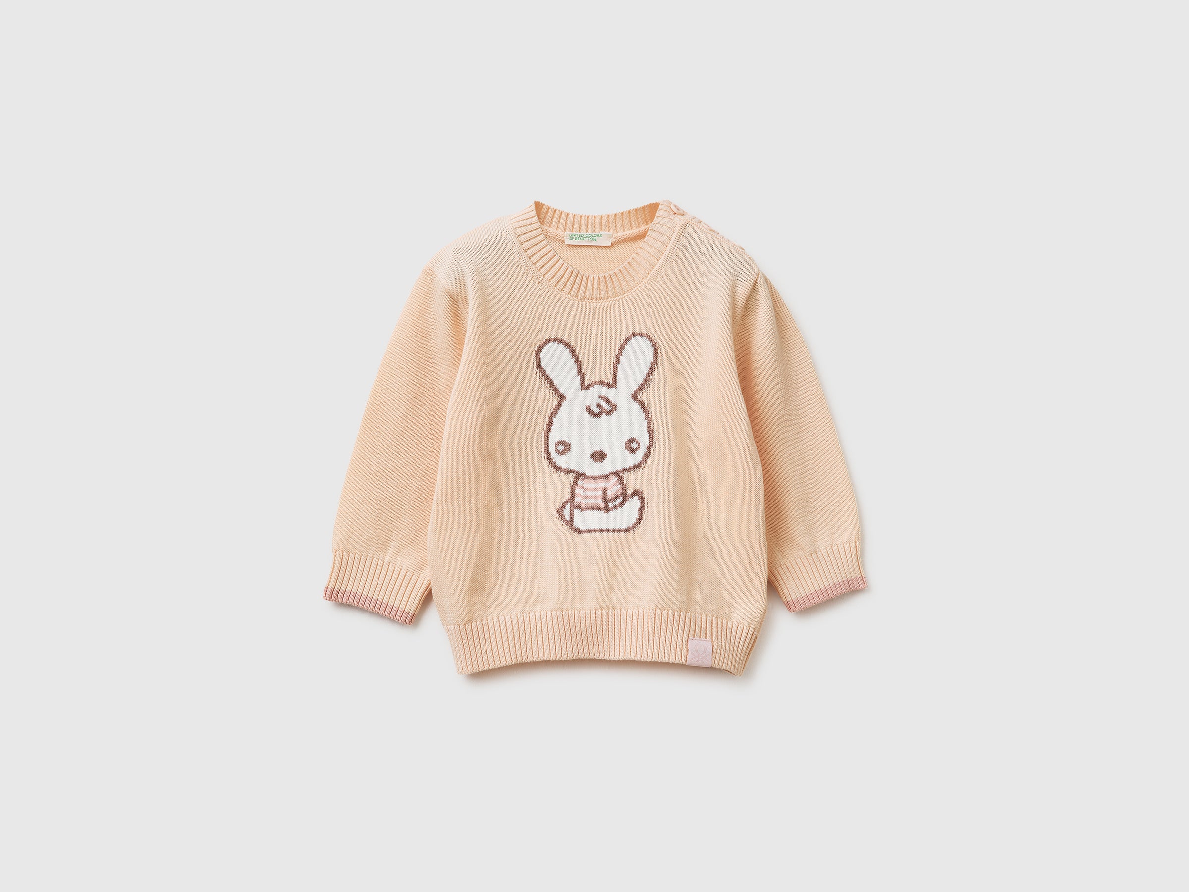 United Colors of Benetton Maglione coniglio neonato cotone bio
