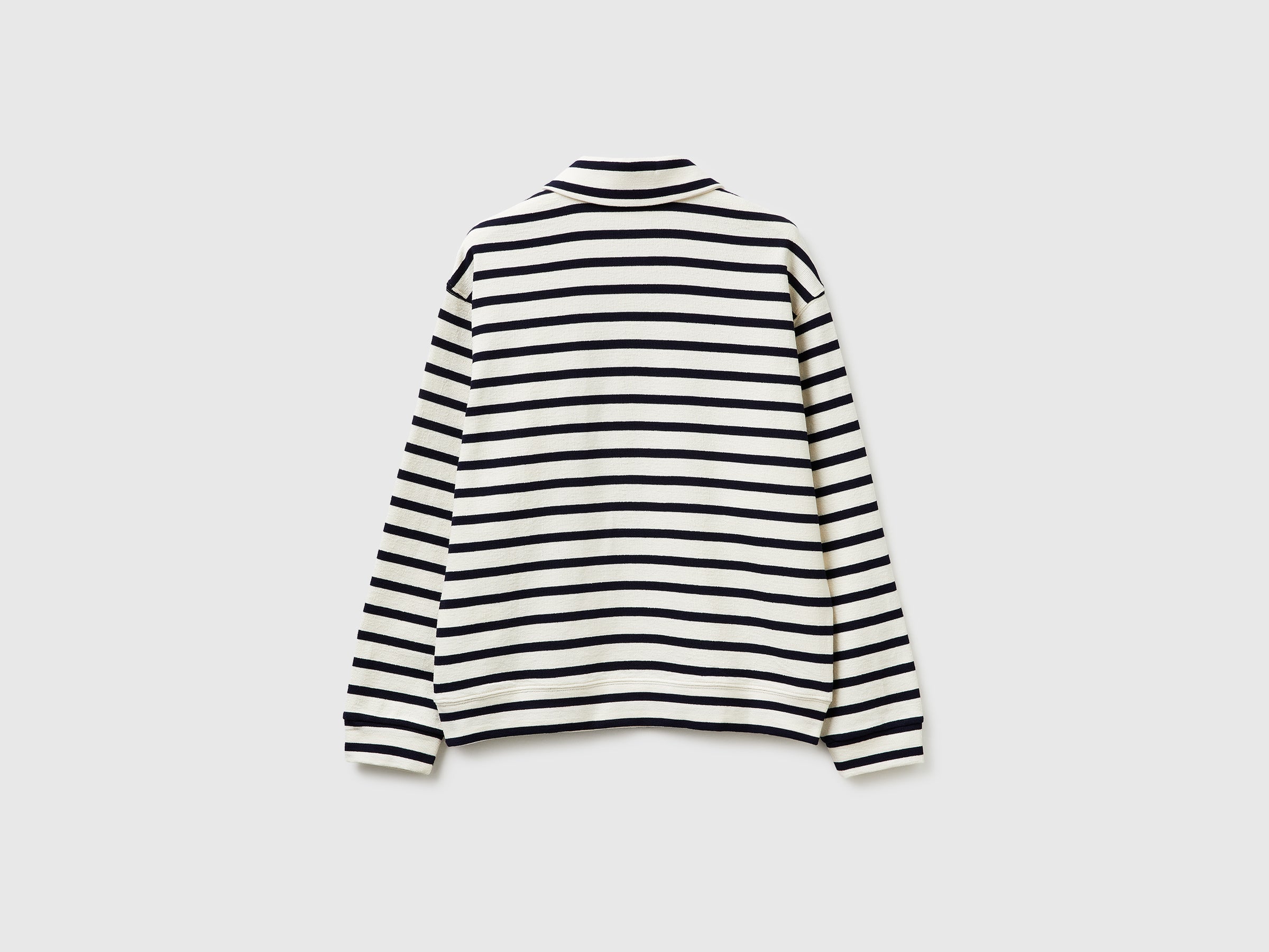 Benetton Sweatshirts Polo righe felpa cotone taglia M