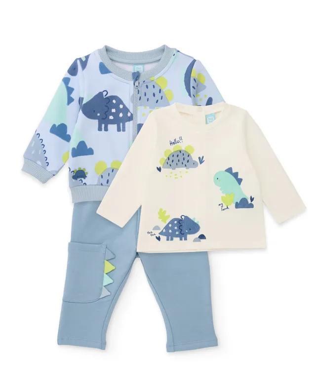 TucTuc Completo felpa neonato giacca completo azzurro 3 pezzi