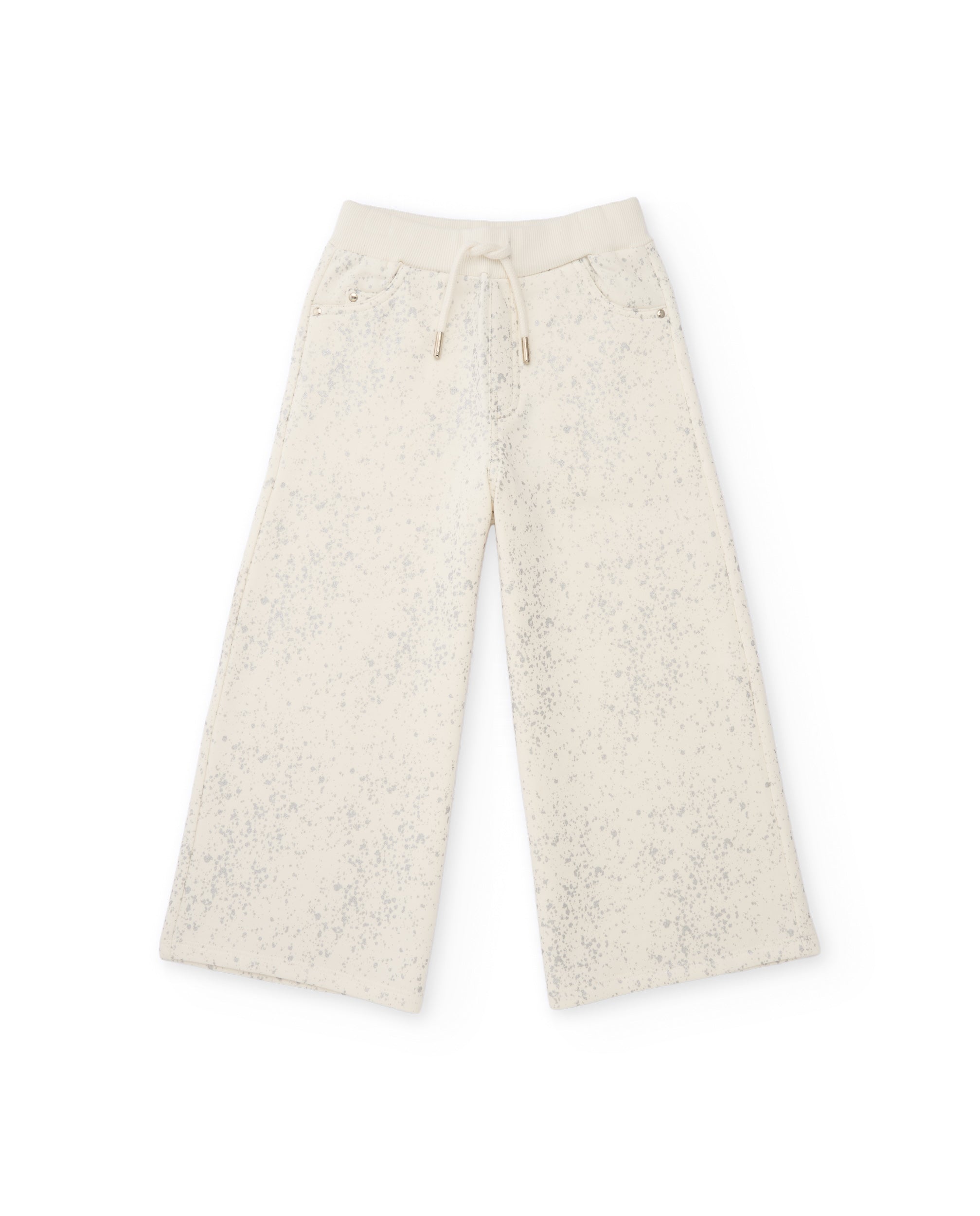 TucTuc Pantaloni Felpa Bambina taglio ampio bianco