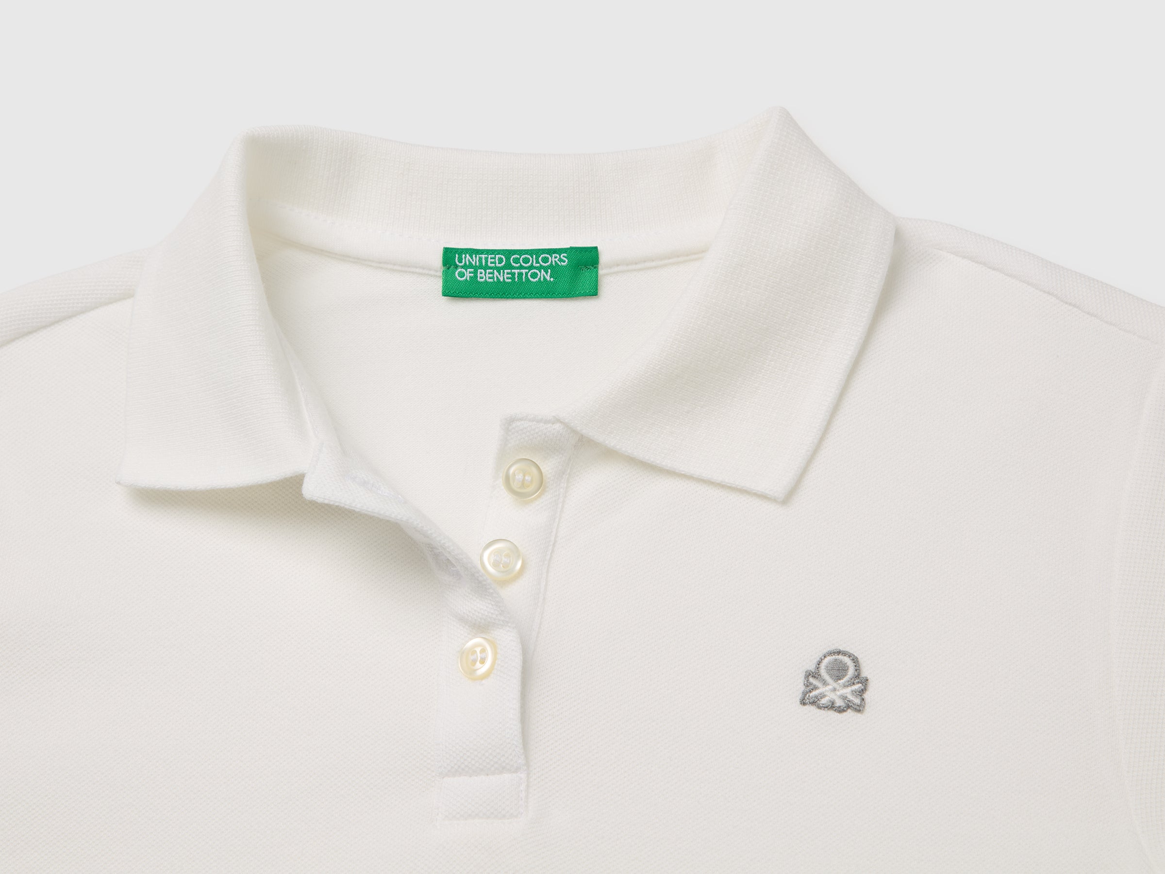 United Colors of Benetton Polo maniche lunghe cotone organico piquet