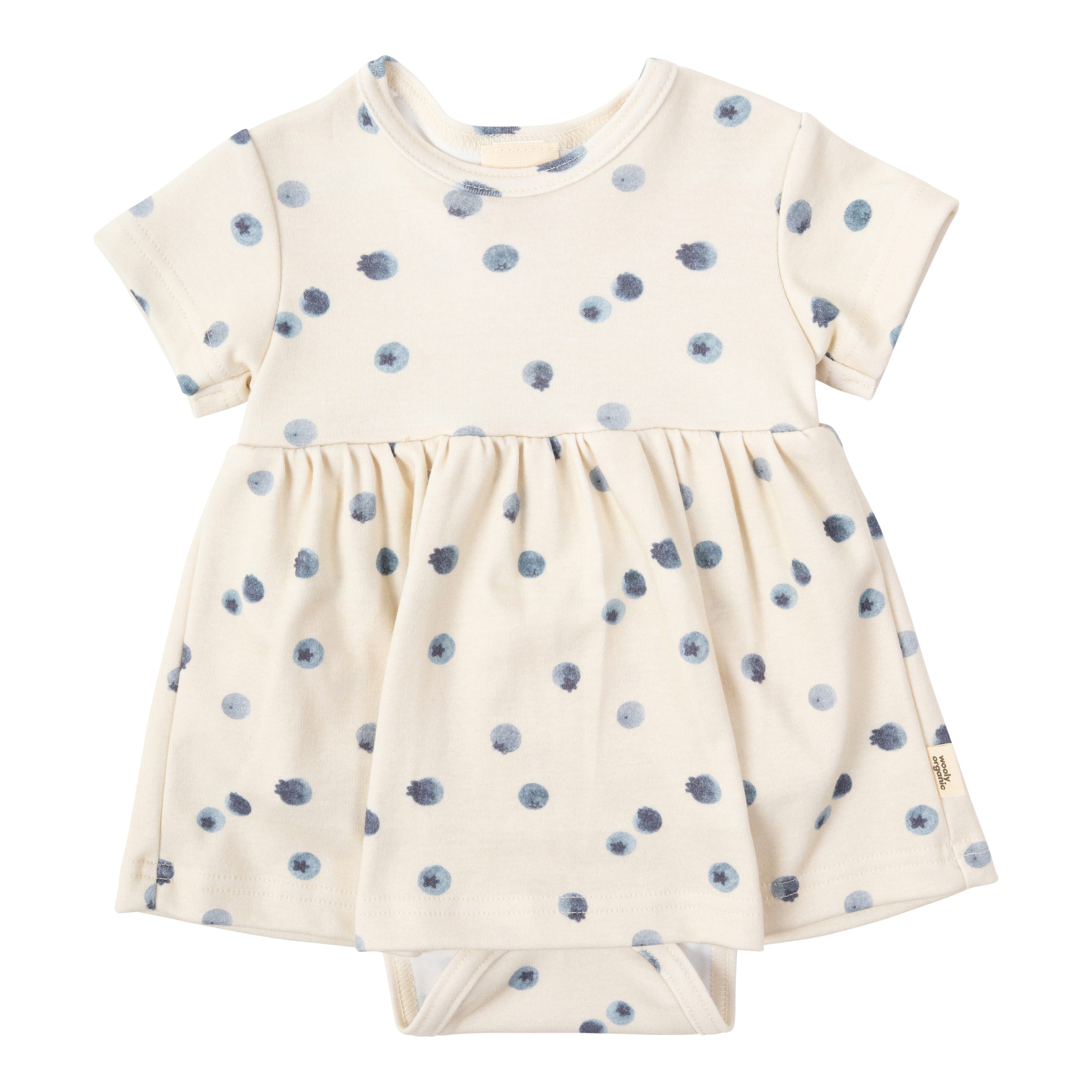 Woolly Organic Baby Bodysuits Vestitino Body Mirtillo Cotone Bio