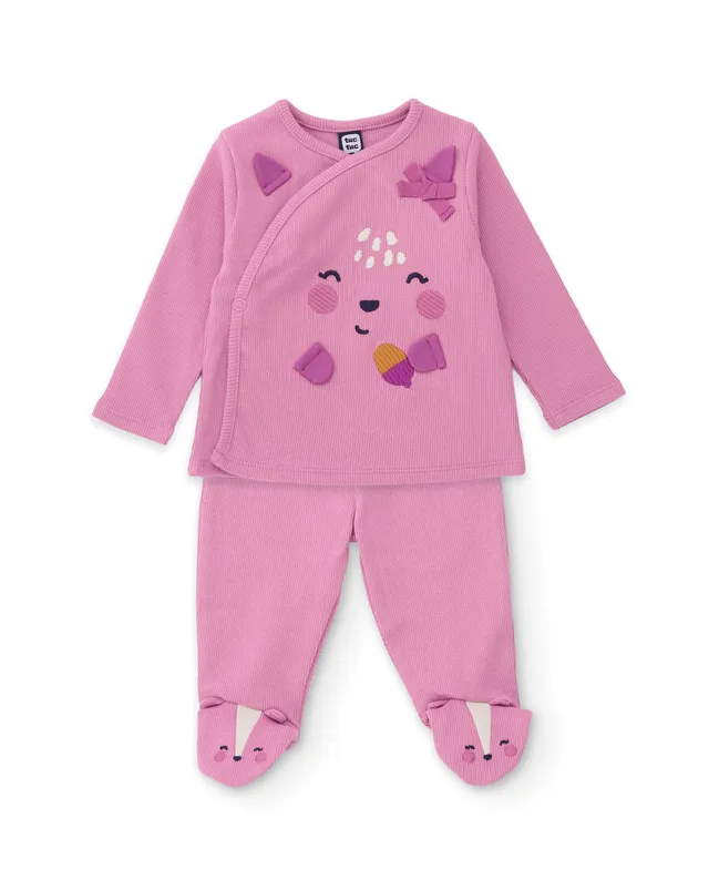 TucTuc Completi Completo Neonato Maglia Rosa con Piedini