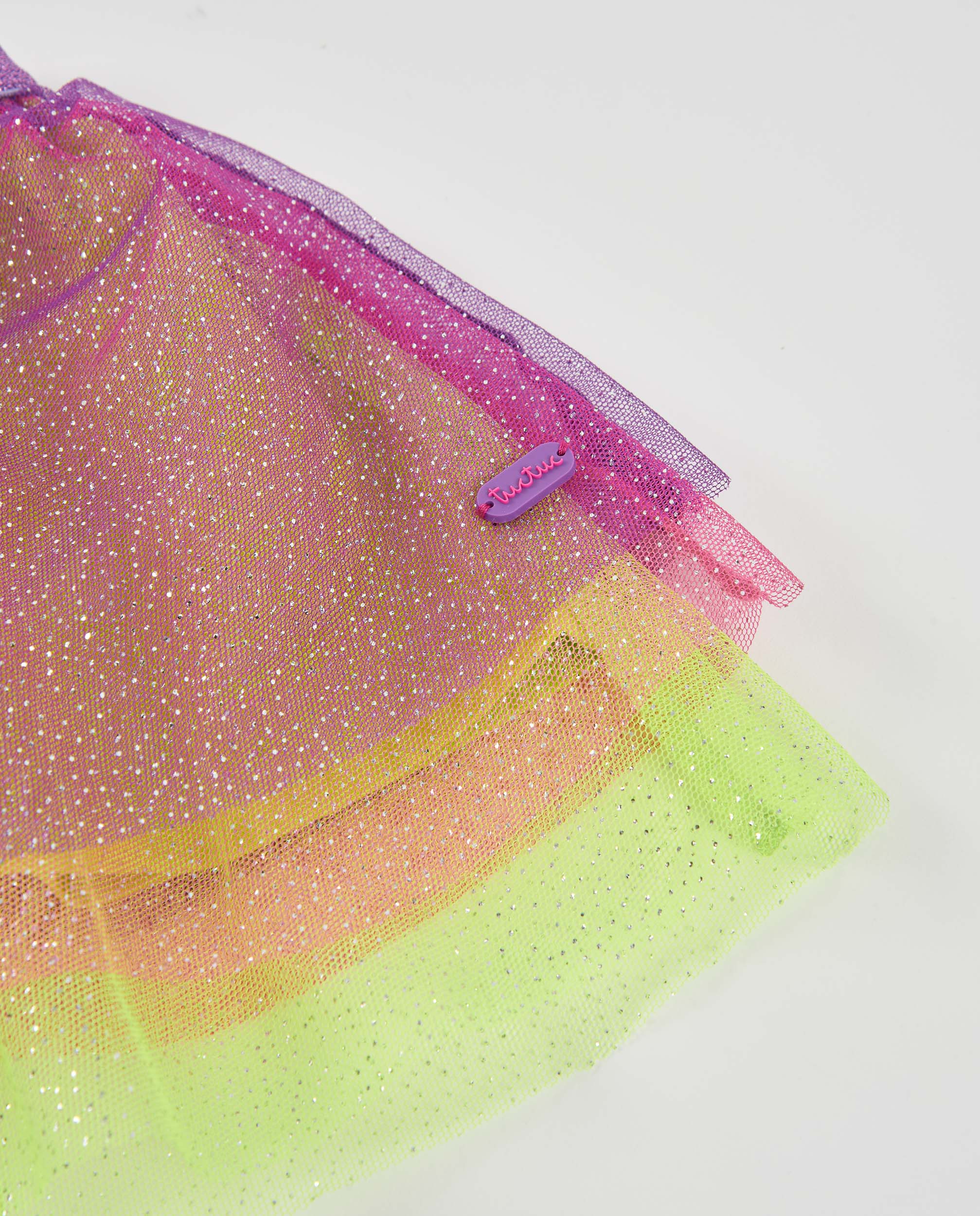 TucTuc Gonne gonna bimba tulle viola multicolore