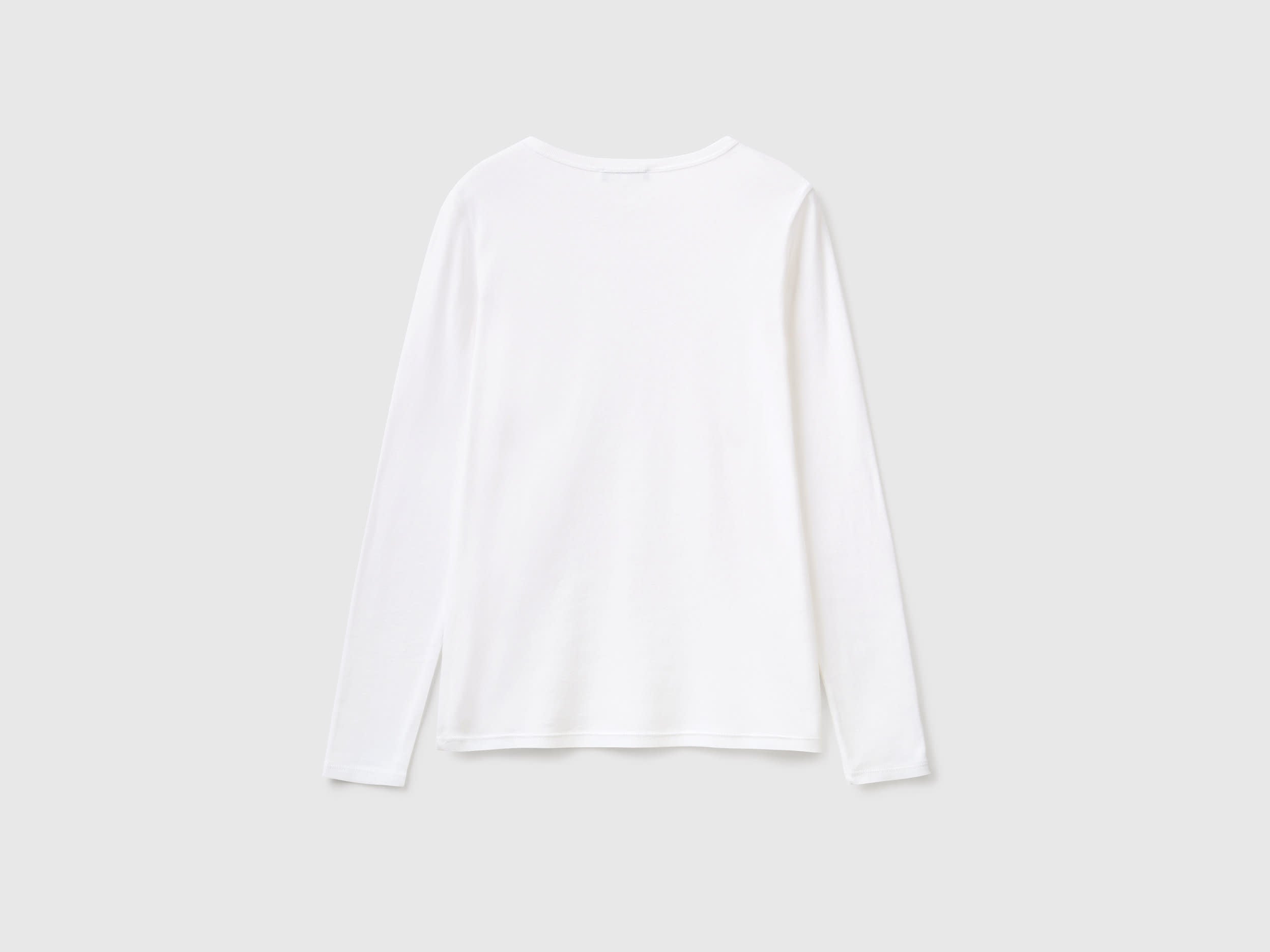United Colors of Benetton T-Shirt maglietta cotone maniche lunghe logo