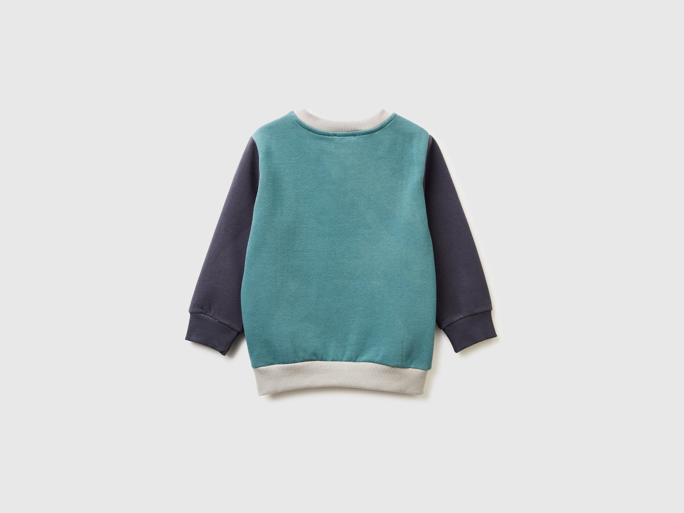 Benetton Warm felpa tasca canguro cotone girocollo