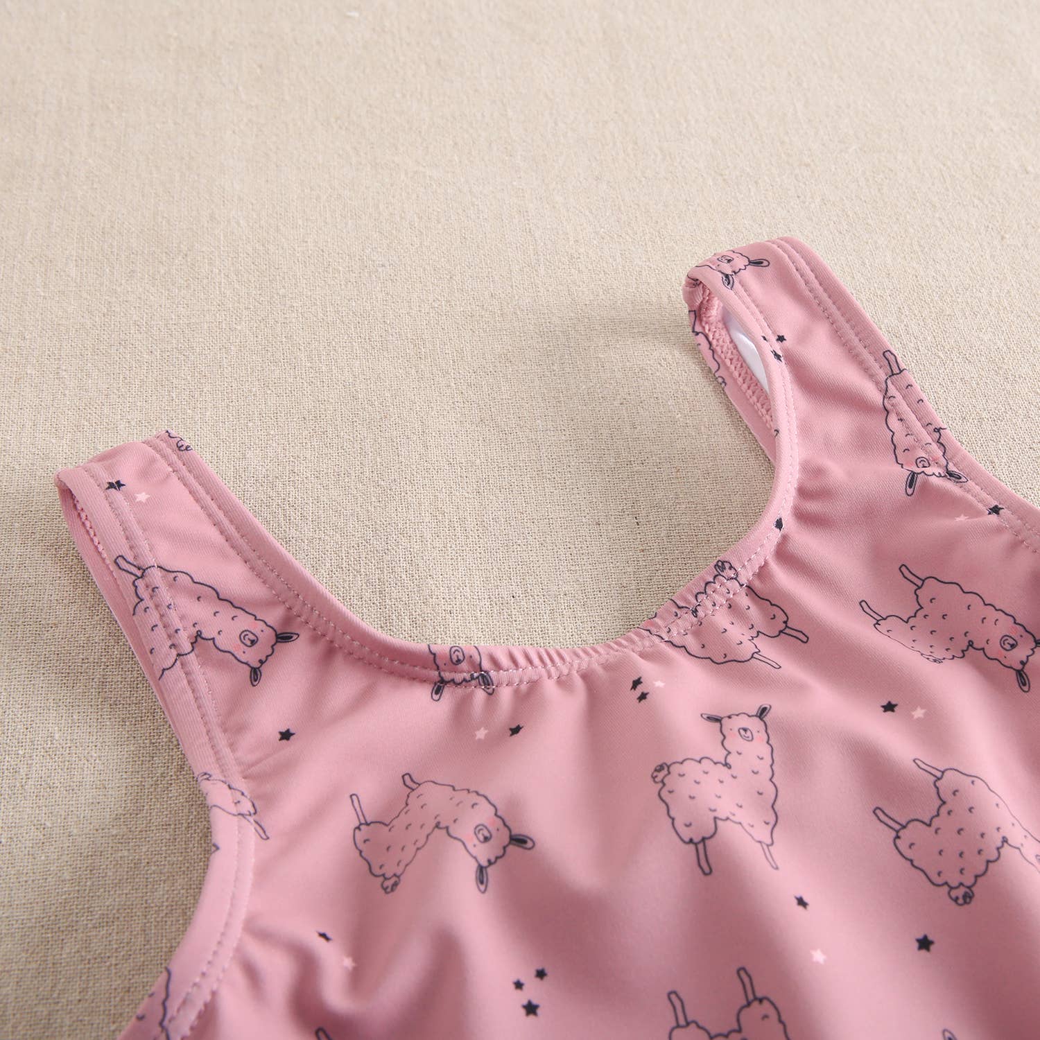 Dadati Lama costume intero bambina rosa 5 anni spandex