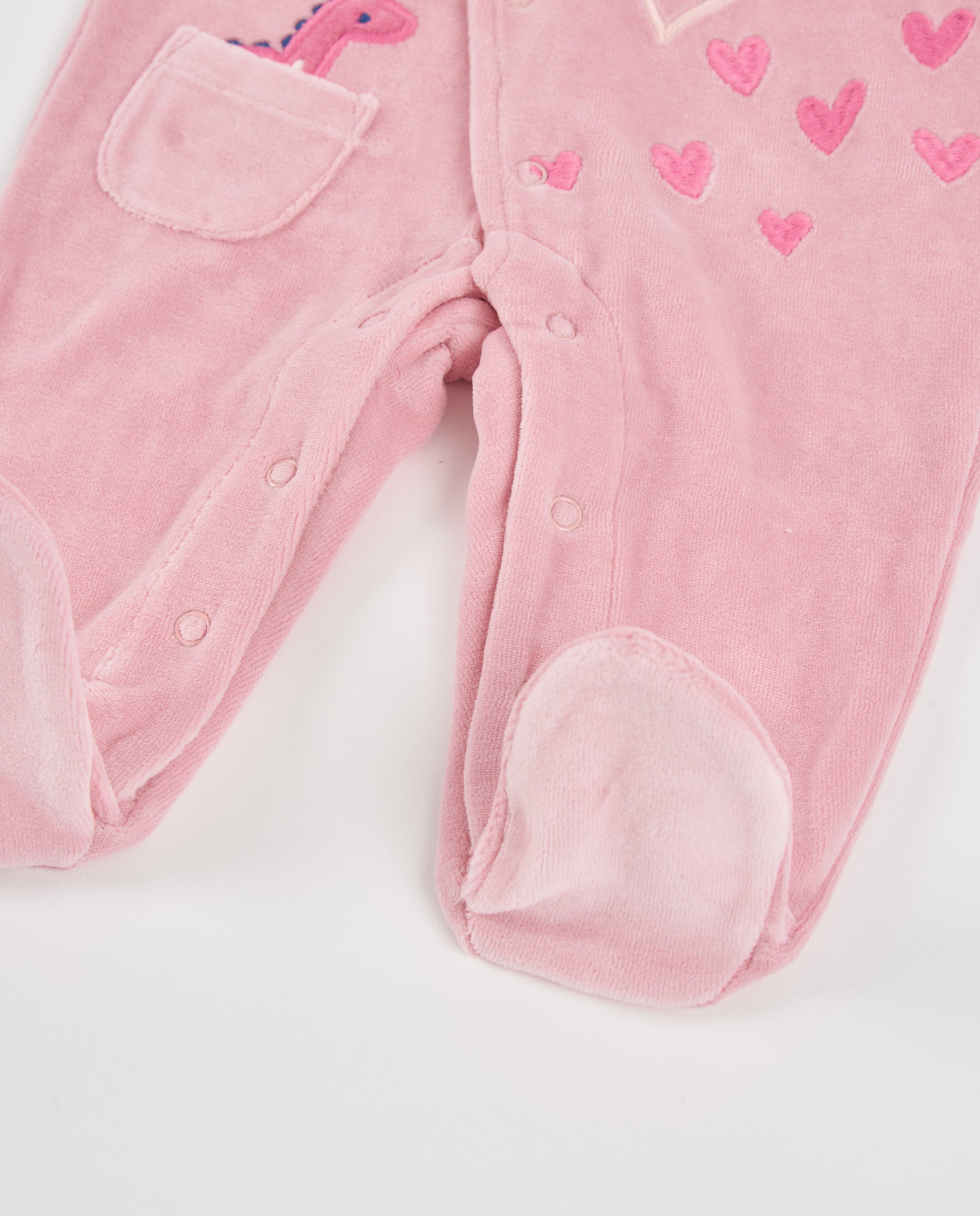 TucTuc Tutine felpata neonato rosa 0-1M dinosauri