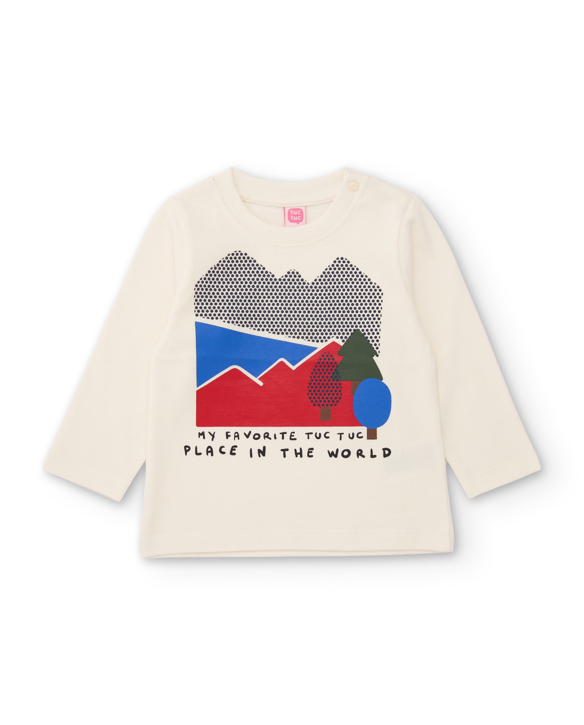 TucTuc Magliette maglietta bambino ecru grafica jersey