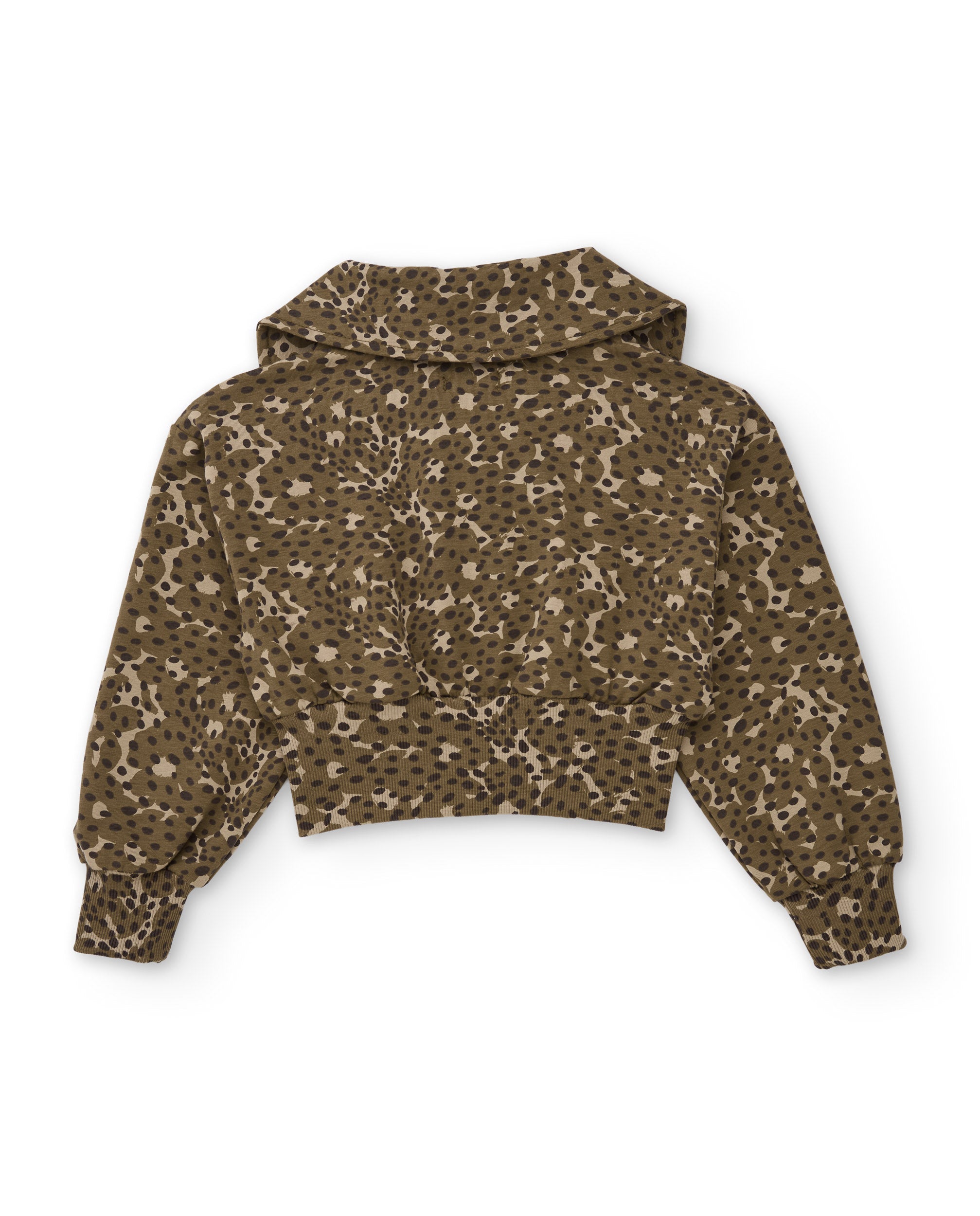 TucTuc Felpe Felpa bambina marrone animalier con zip