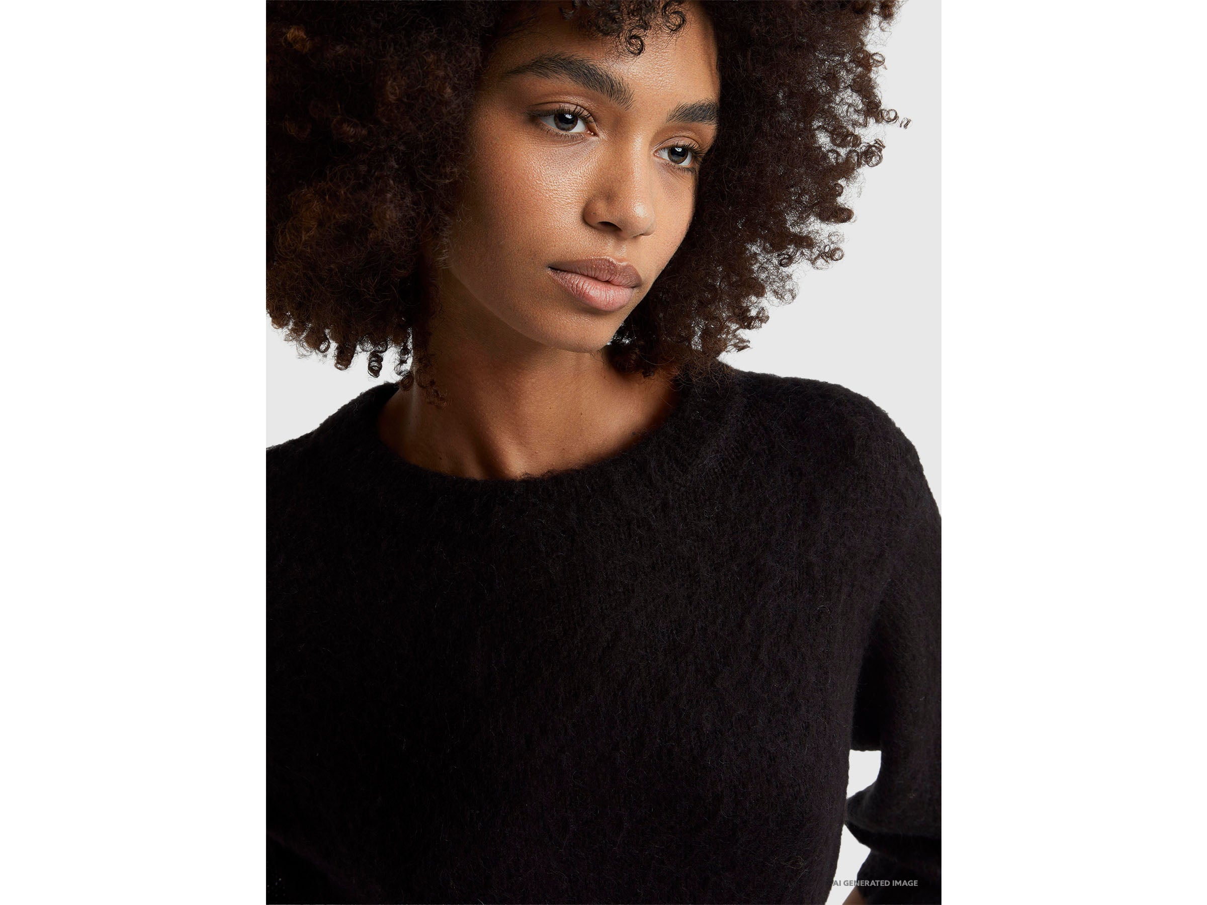 United Colors of Benetton Maglione Manica Corta Mohair Caldo