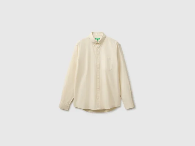 United Colors of Benetton camicia flanella cotone bio manica lunga