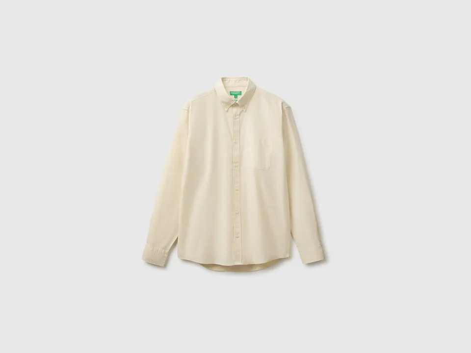 United Colors of Benetton camicia flanella cotone bio manica lunga