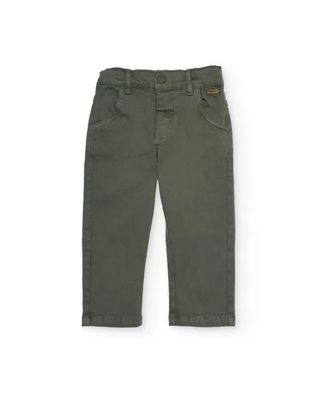 TucTuc Pantaloni Pantaloni bambino verdi vita regolabile