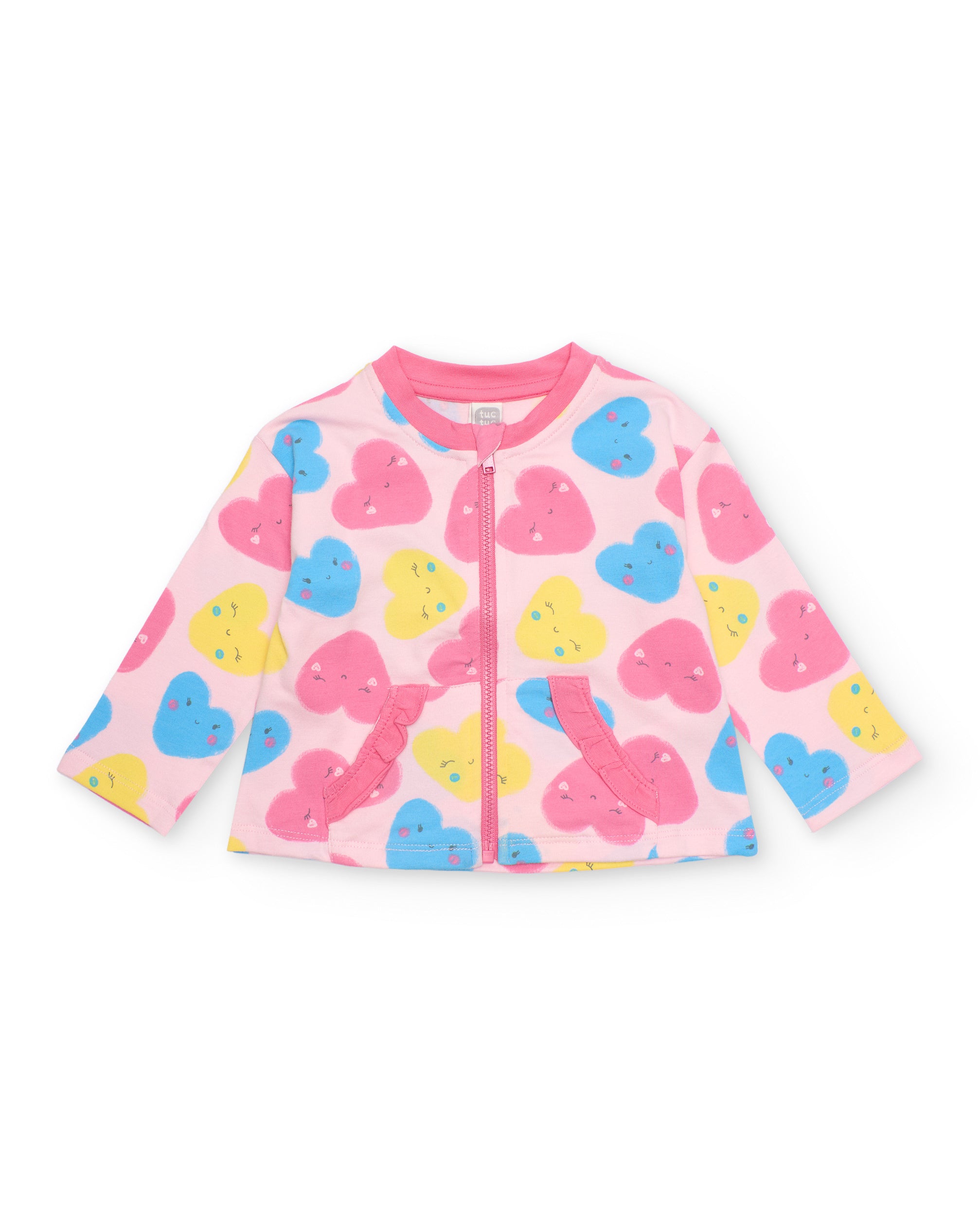 TucTuc Completi completo neonata rosa 3 pezzi cuori