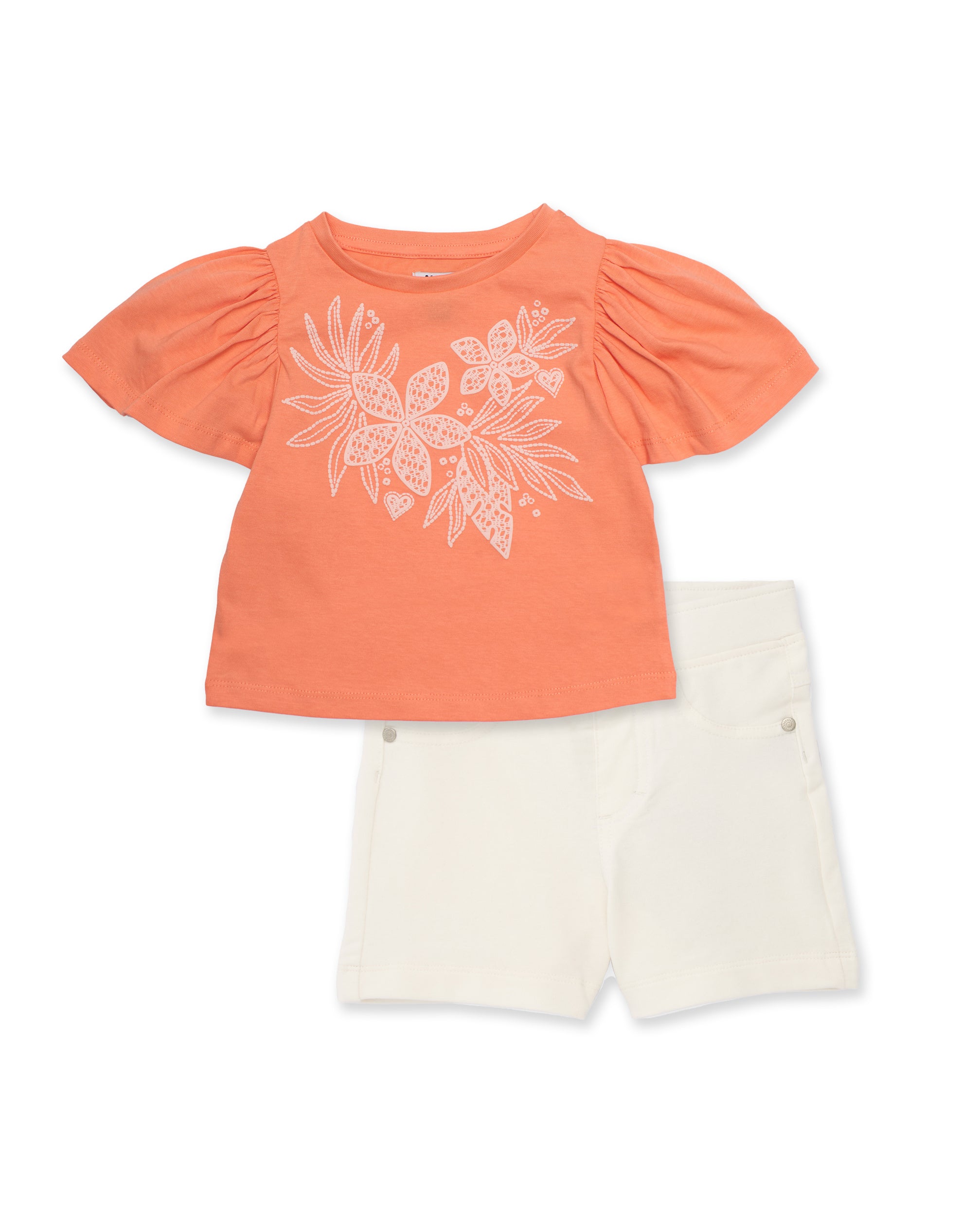 TucTuc Completi completo bambina arancione maglia e short