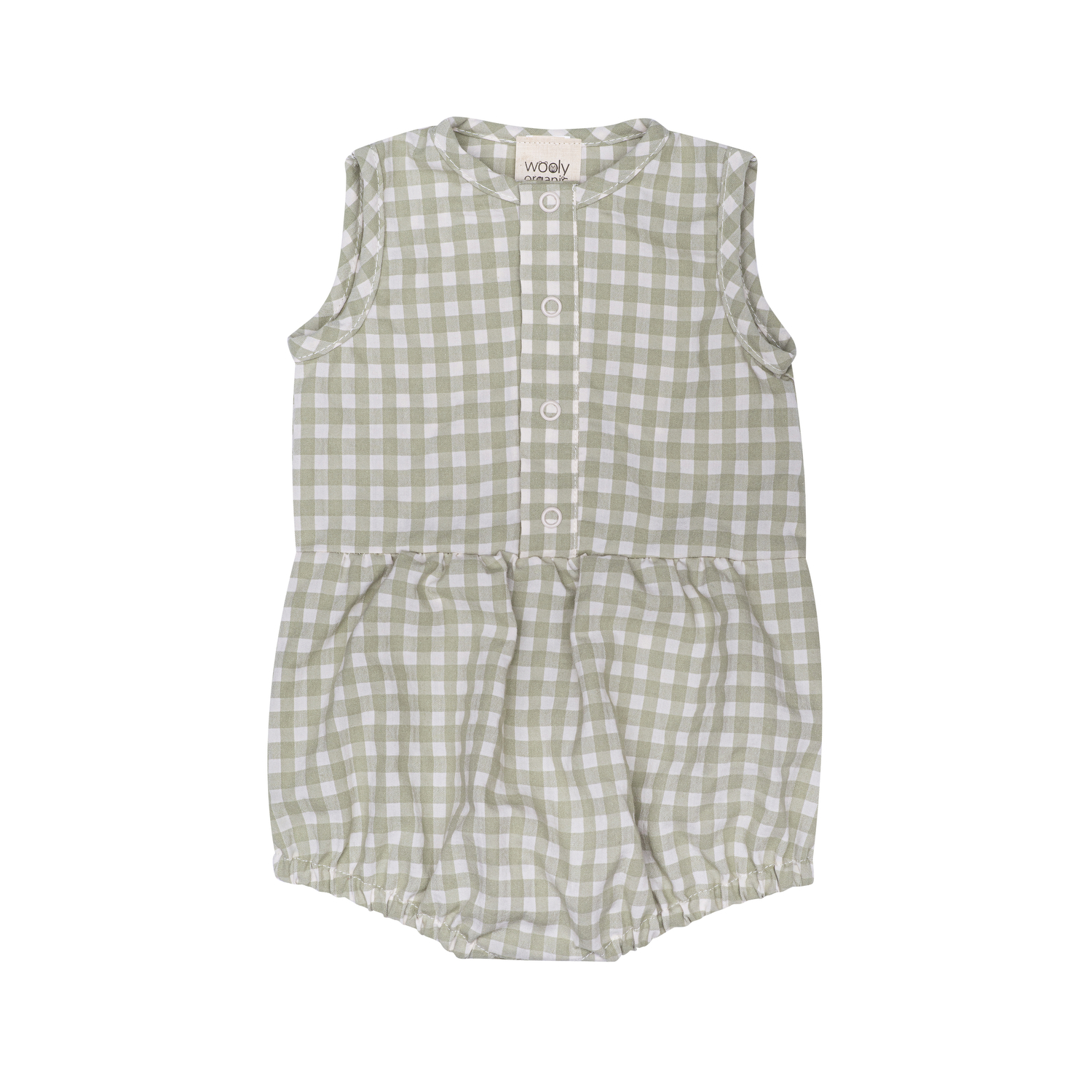 Woolly Organic Romper SS24 pagliaccetto neonato cotone riciclato