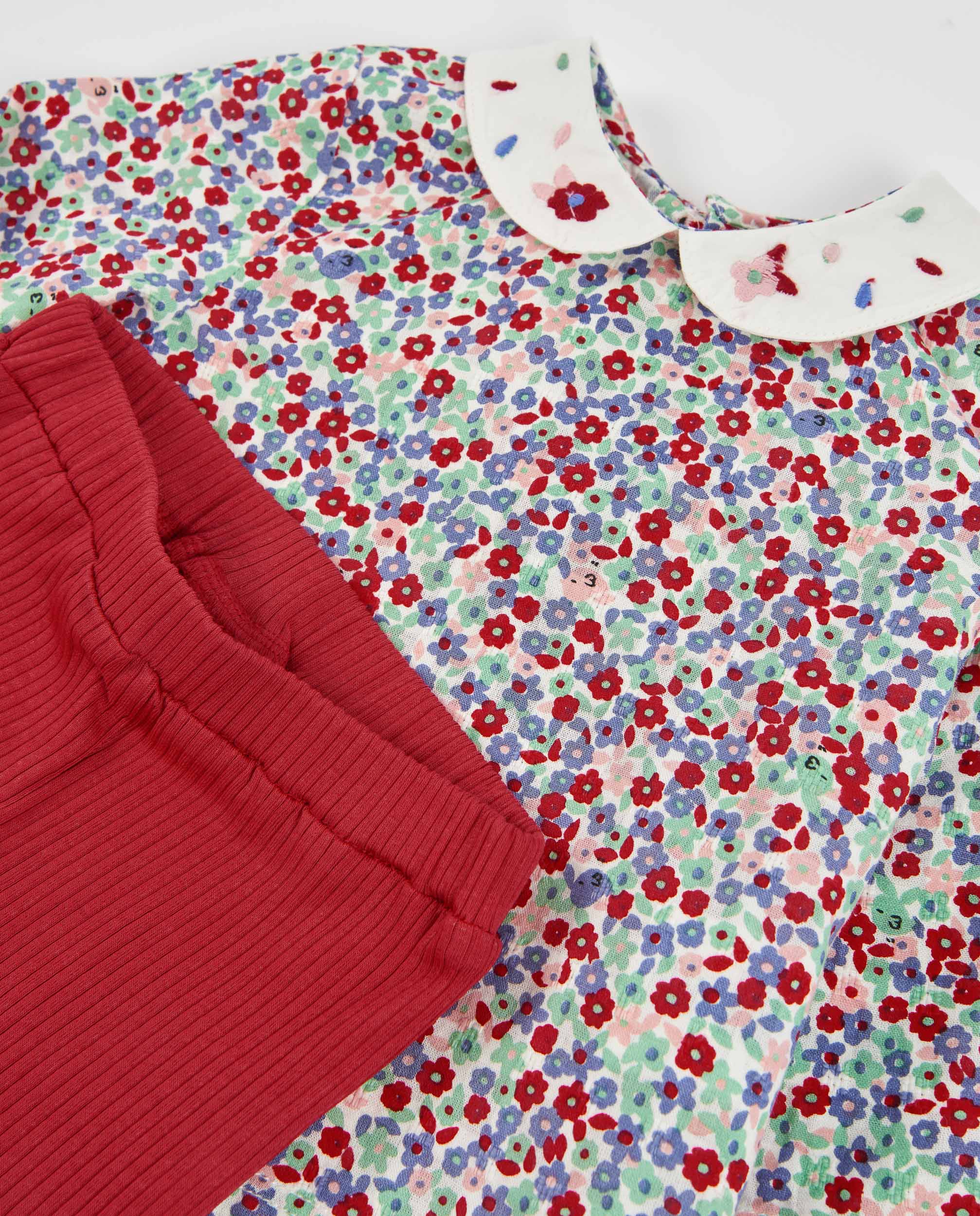 TucTuc Completi neonata multicolor blusa fiori + leggings