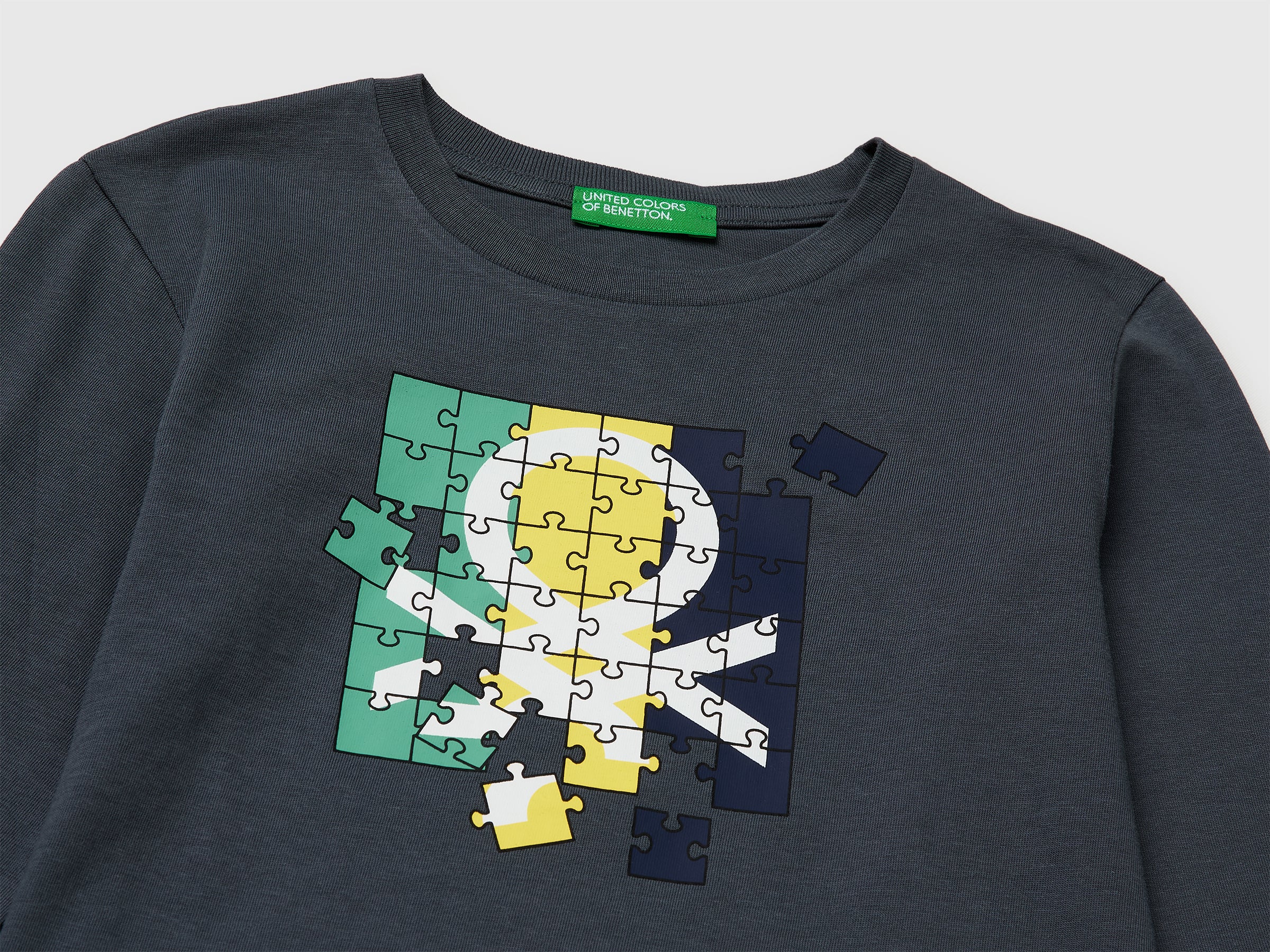 United Colors of Benetton T-Shirts T-shirt cotone bio manica lunga 90