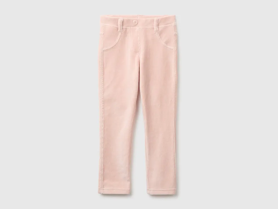 United Colors of Benetton pantaloni bimba ciniglia cotone 98