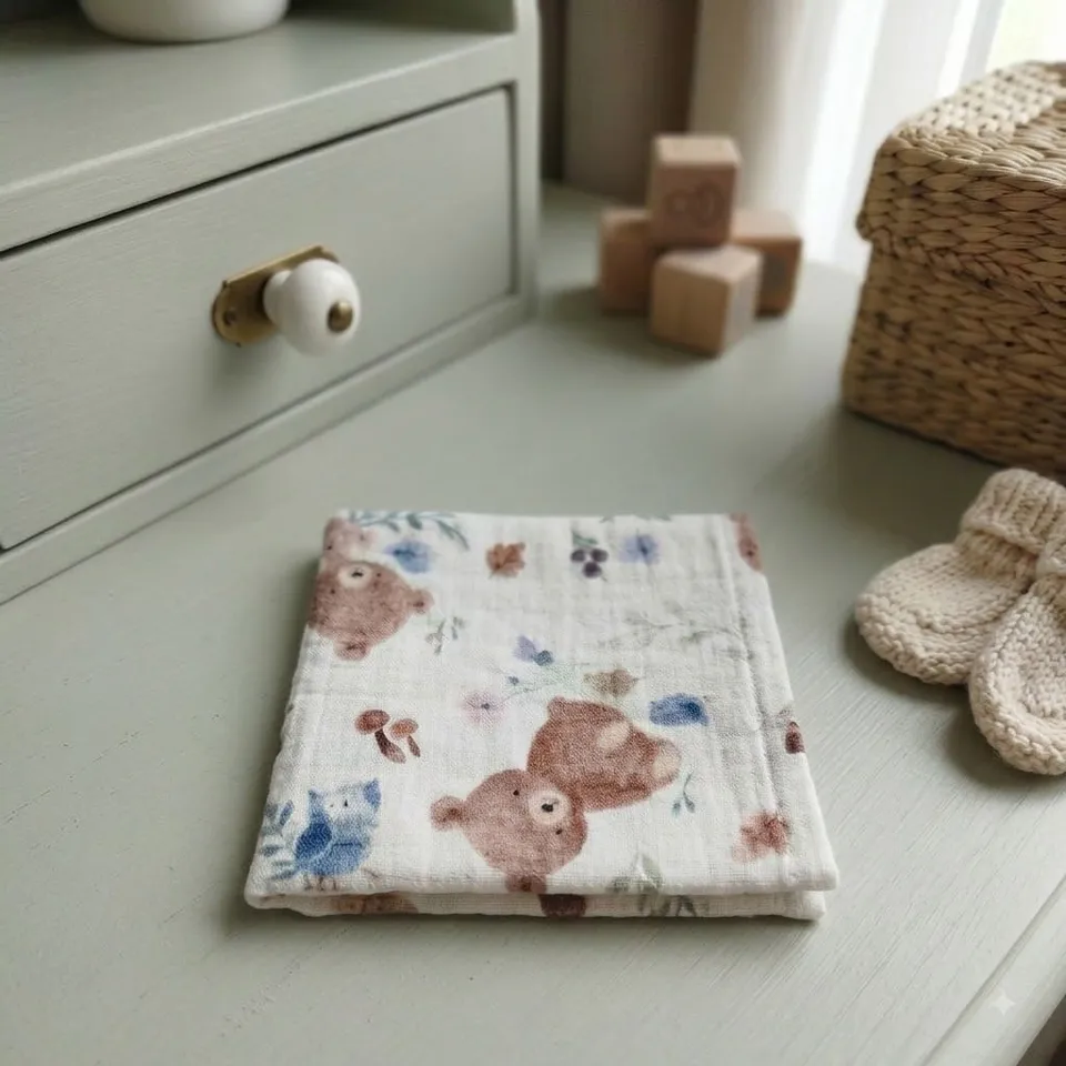Petite Citrouille Les Essentiels Basile mussola cotone 60x60