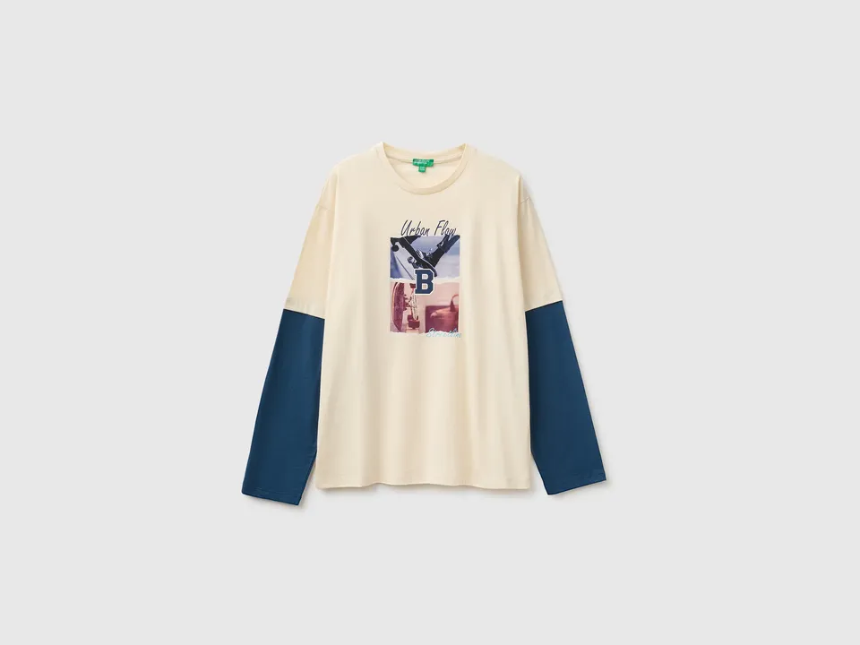 United Colors of Benetton Over-fit T-shirt maglietta cotone M