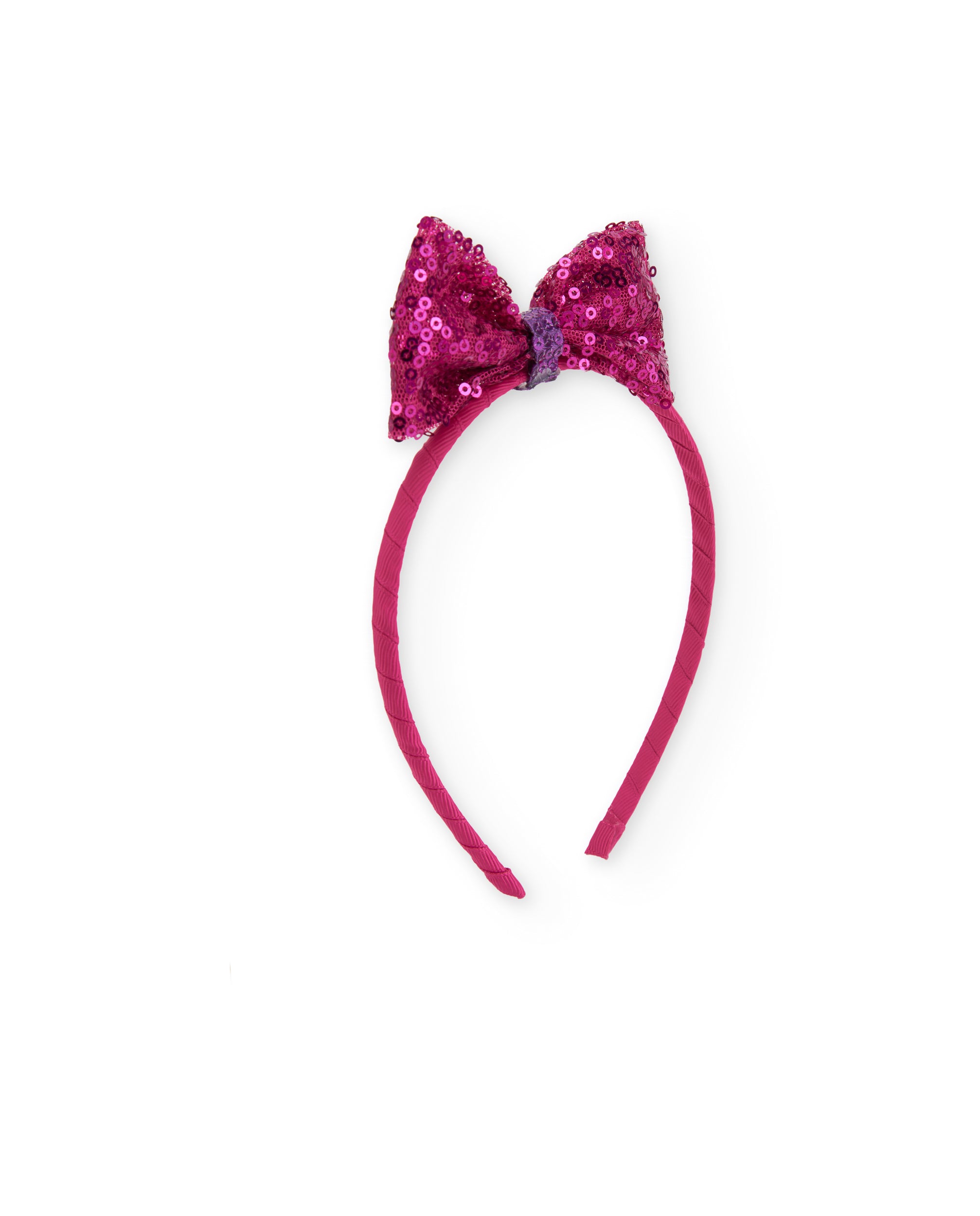 TucTuc Accessori fascia capelli bambina fucsia paillettes
