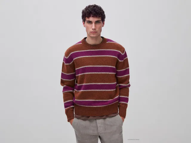 United Colors of Benetton maglione righe lana Shetland taglia M