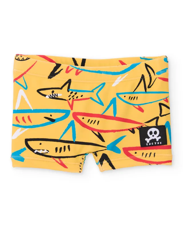 TucTuc Costumi Da Bagno Boxer Bimbo Giallo Squali