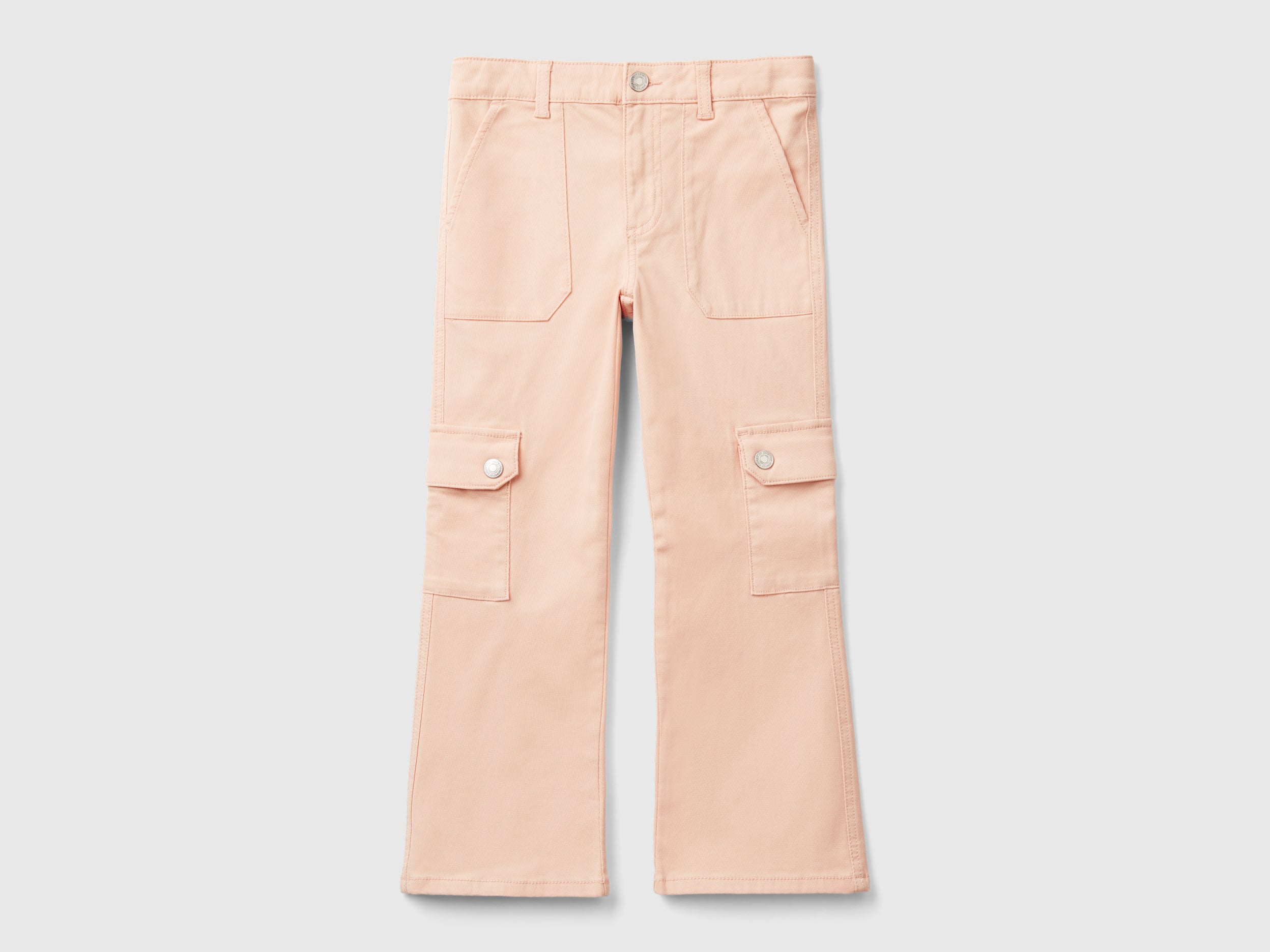 United Colors of Benetton Trousers Flared Cargo pantaloni cotone elasticizzato