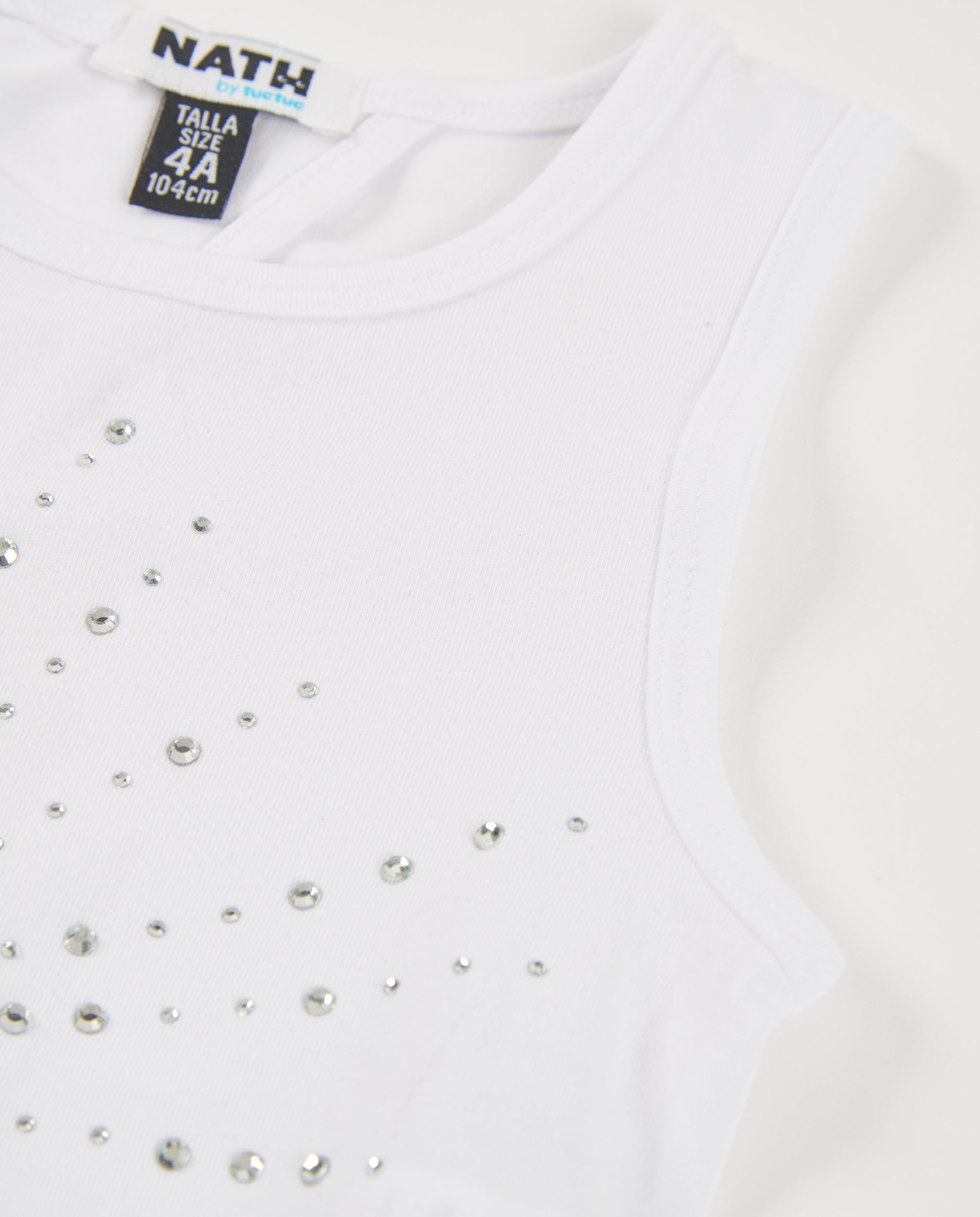 TucTuc Magliette Top Bimba Bianco 4 Anni Senza Maniche