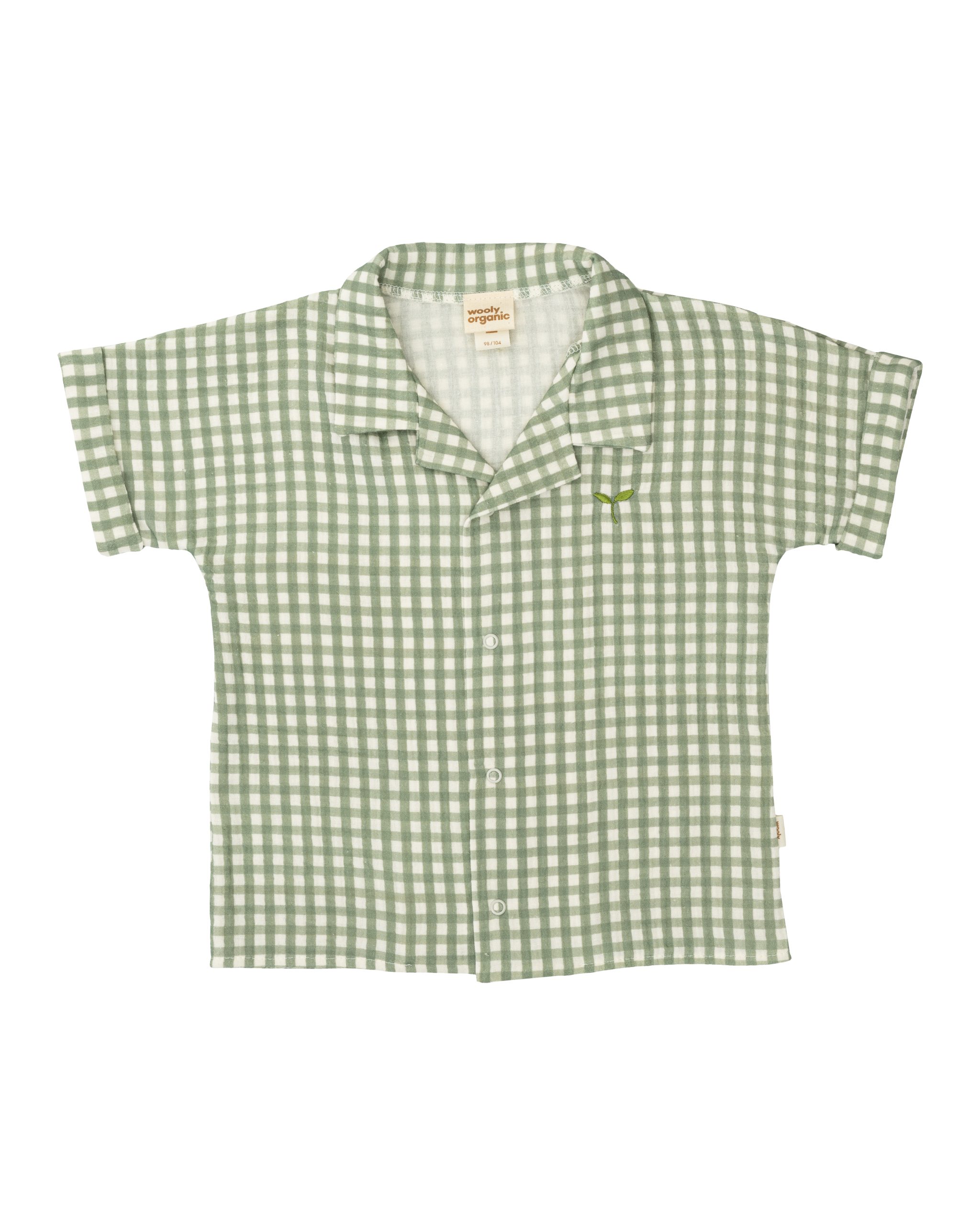 Woolly Organic Kids Shirts camicia mussola ricamata cotone bio