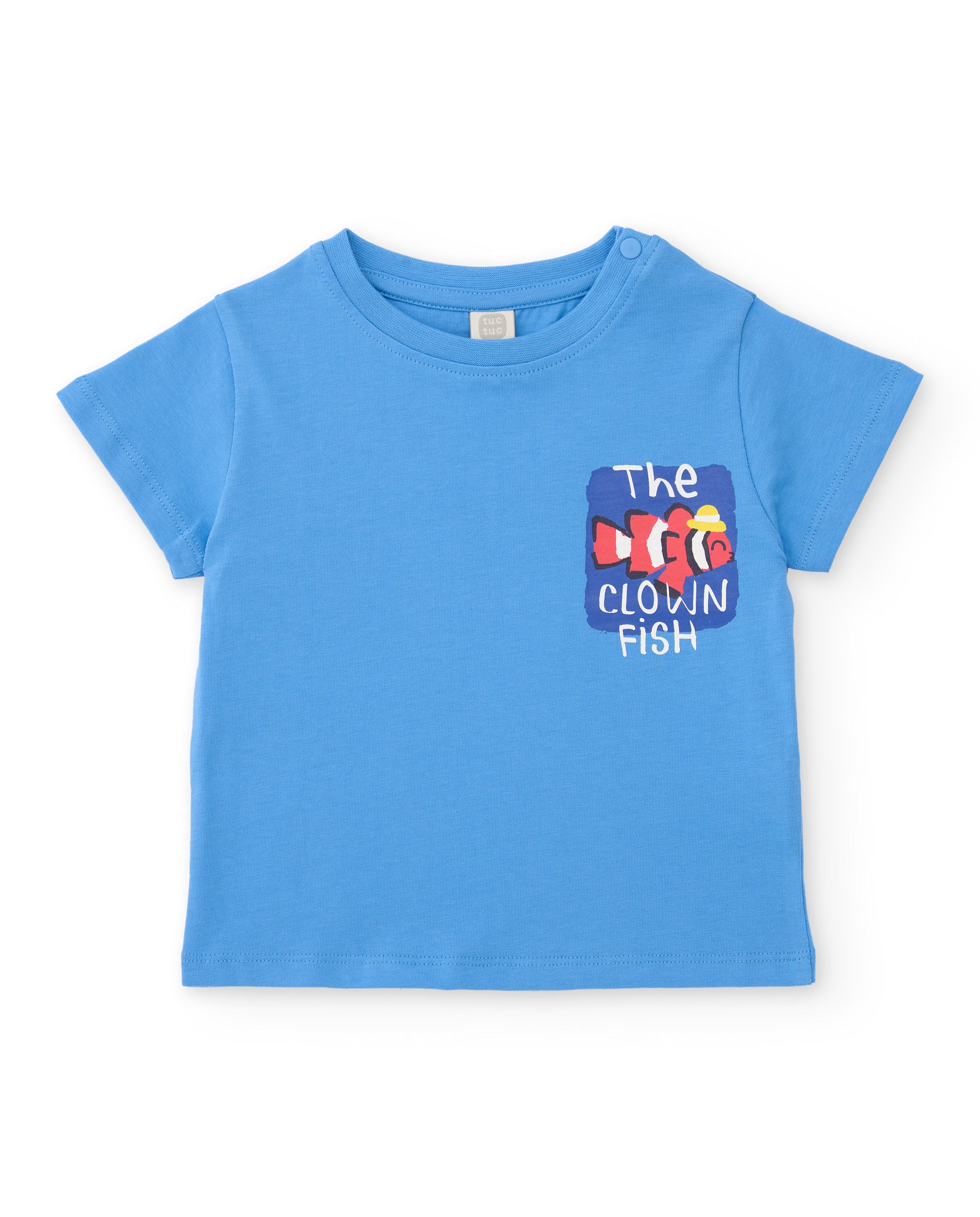 TucTuc Magliette T-Shirt Bambino Blu Pesce Pagliaccio