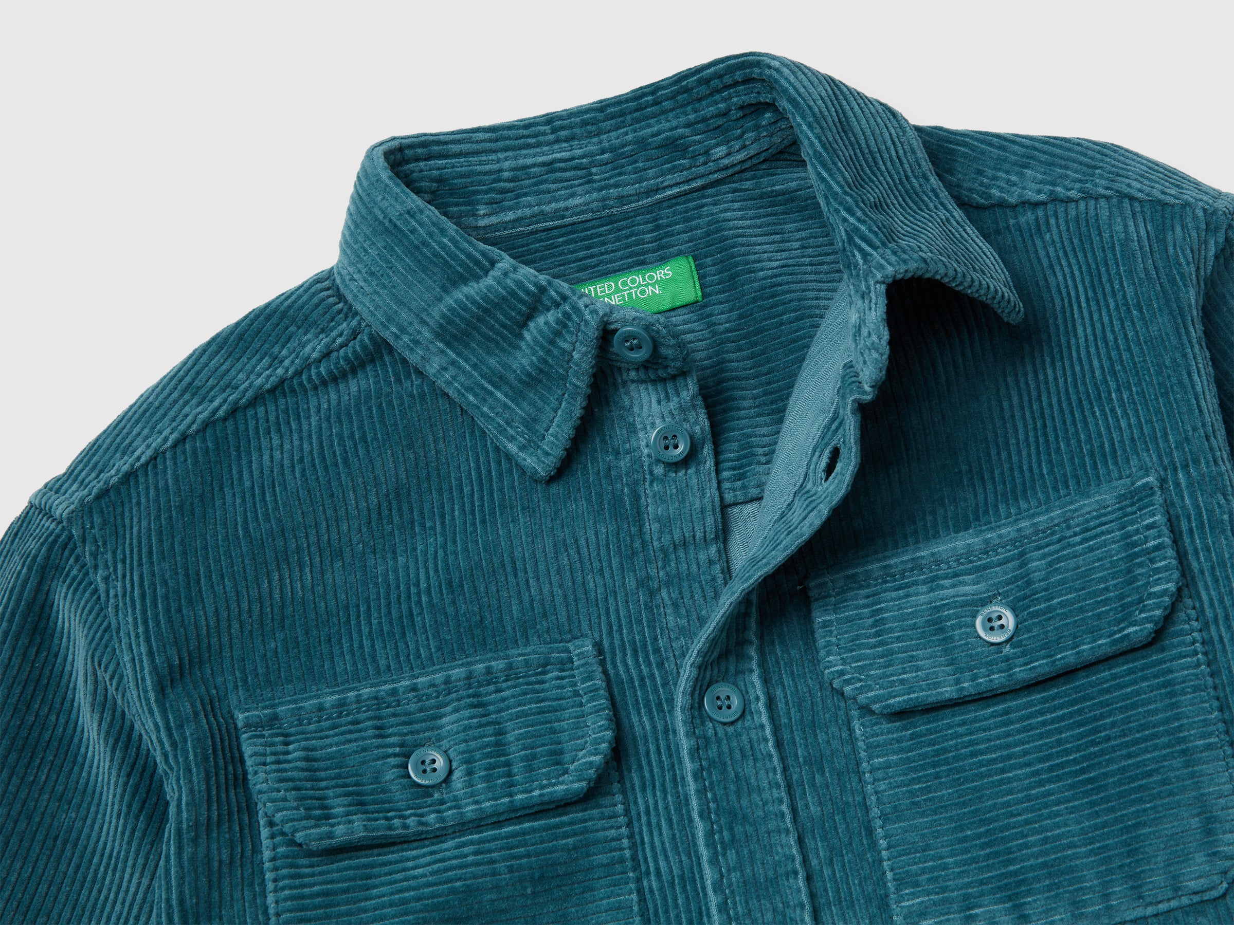 United Colors of Benetton Shirts Camicia Velluto L ricamo