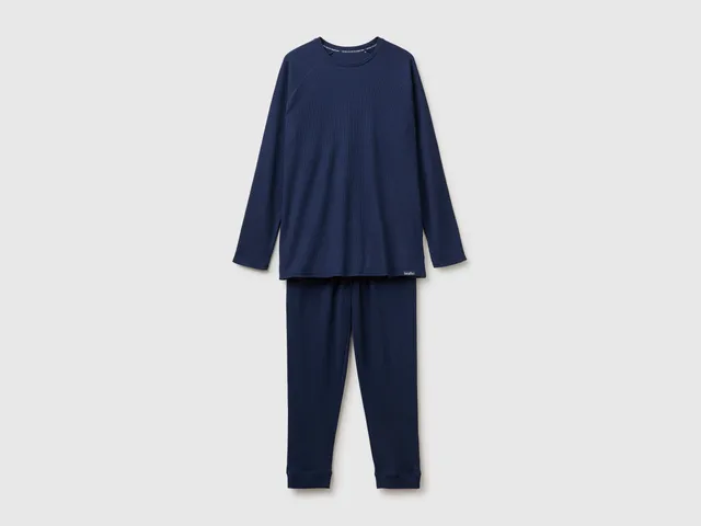 United Colors of Benetton Pigiama Lungo Cotone 100% Waffle